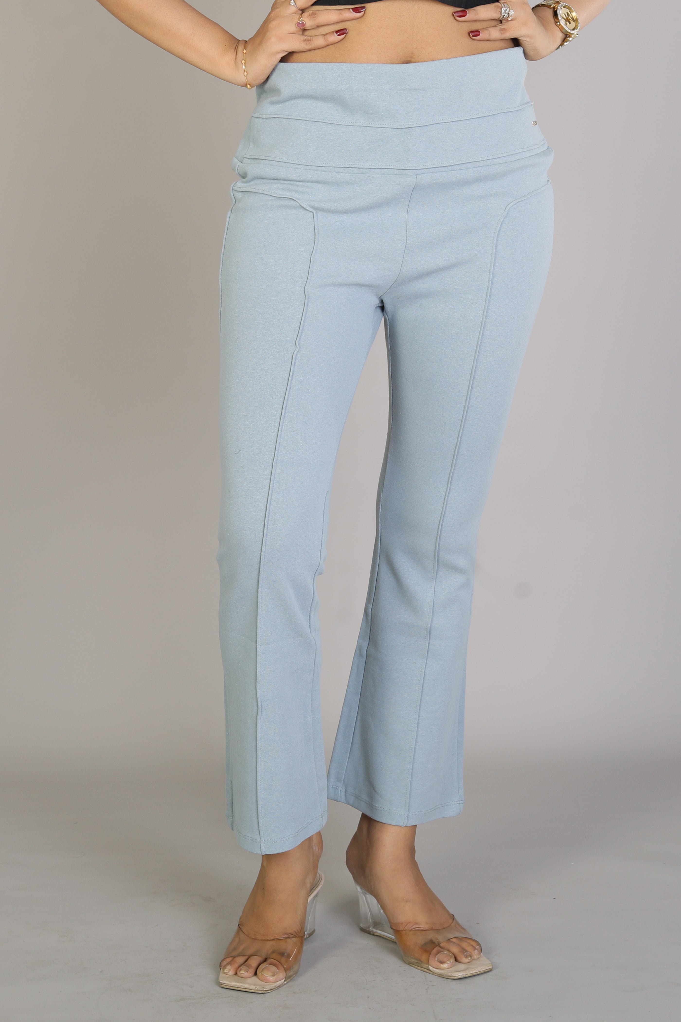 Women's Solid Blue Jeggings - Keya Seth Exclusive