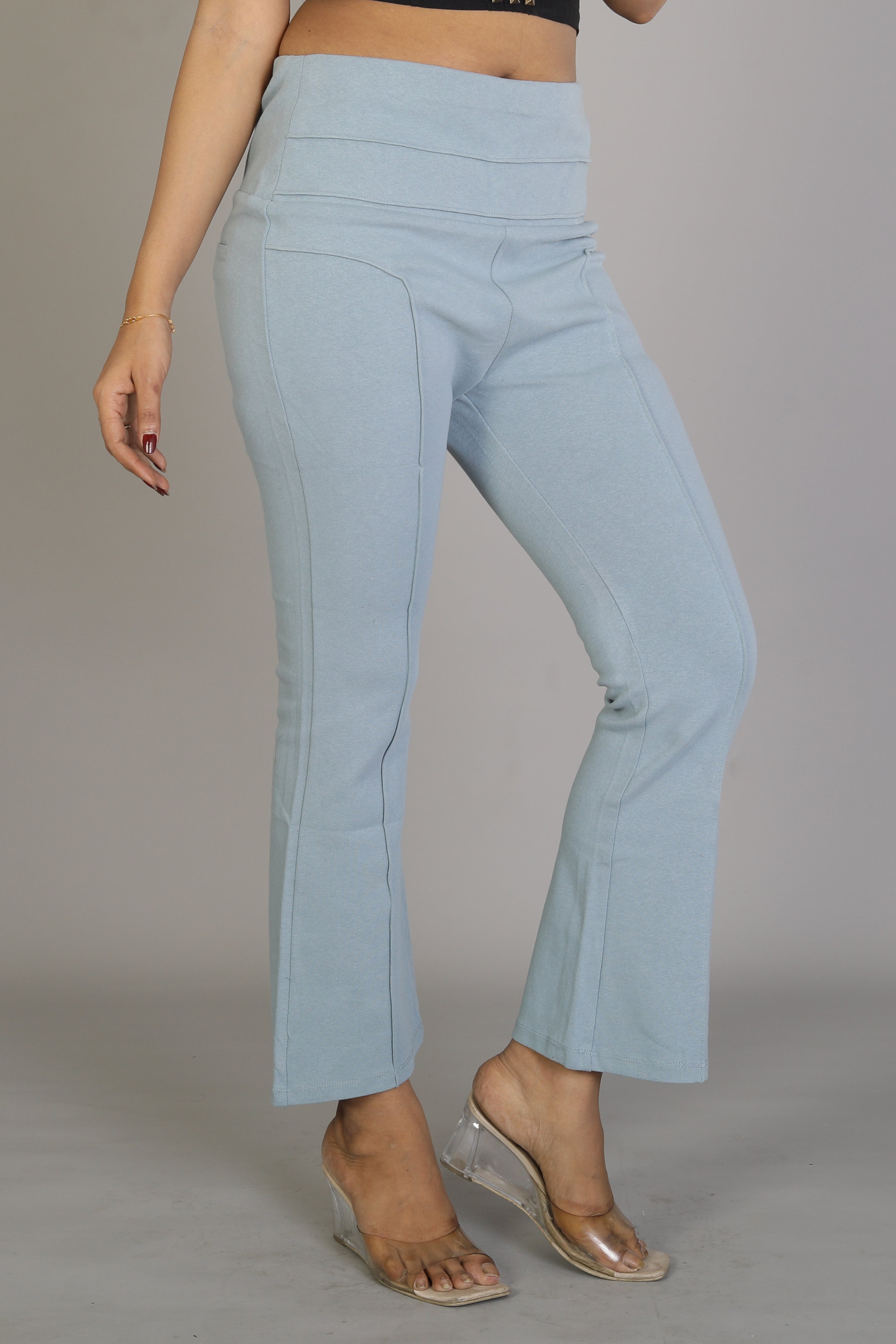 Women's Solid Blue Jeggings - Keya Seth Exclusive