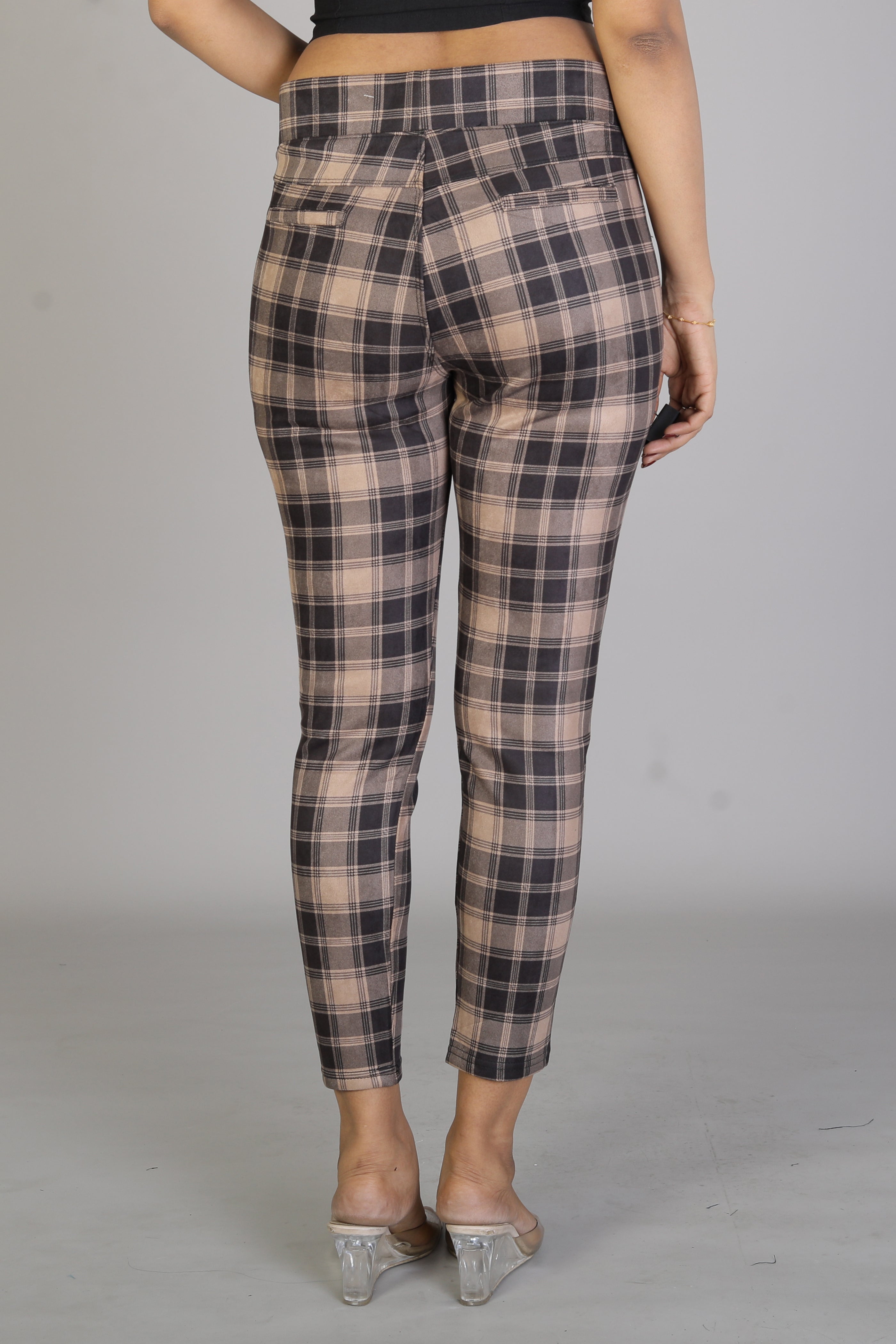 Women's Multicolored Checkered Jeggings - Keya Seth Exclusive