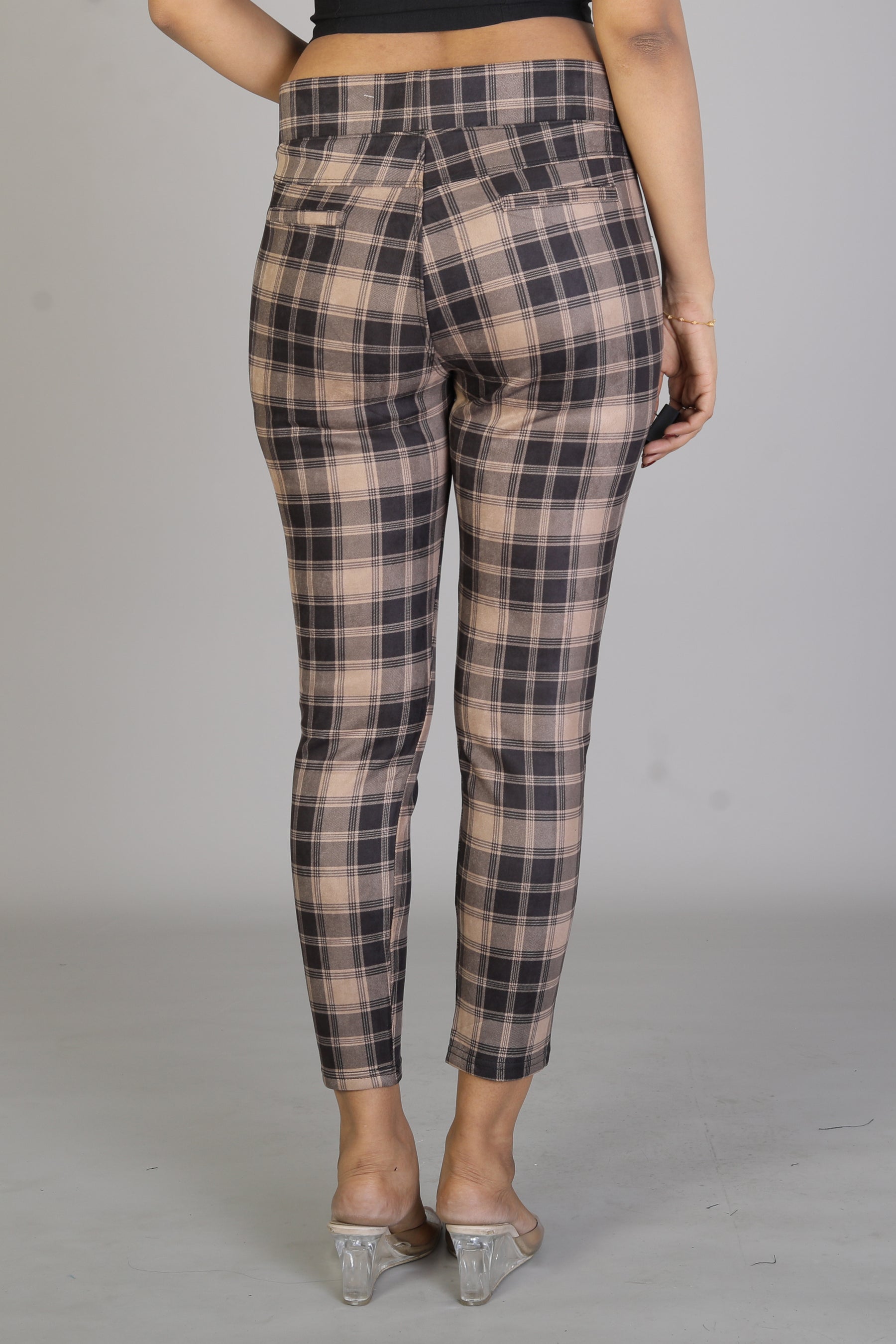 Women's Multicolored Checkered Jeggings - Keya Seth Exclusive