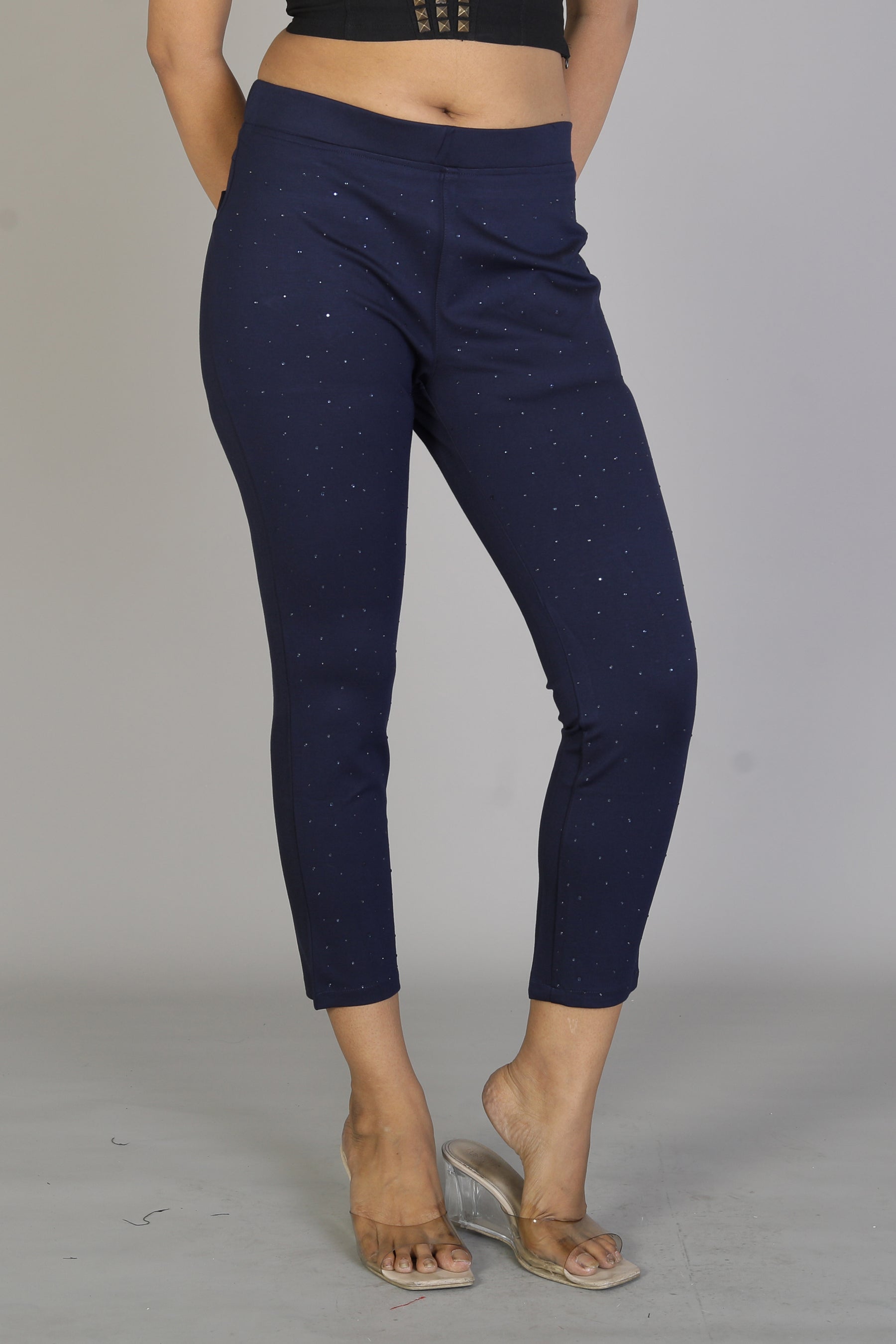 Women's Solid Navy BlueJeggings - Keya Seth Exclusive