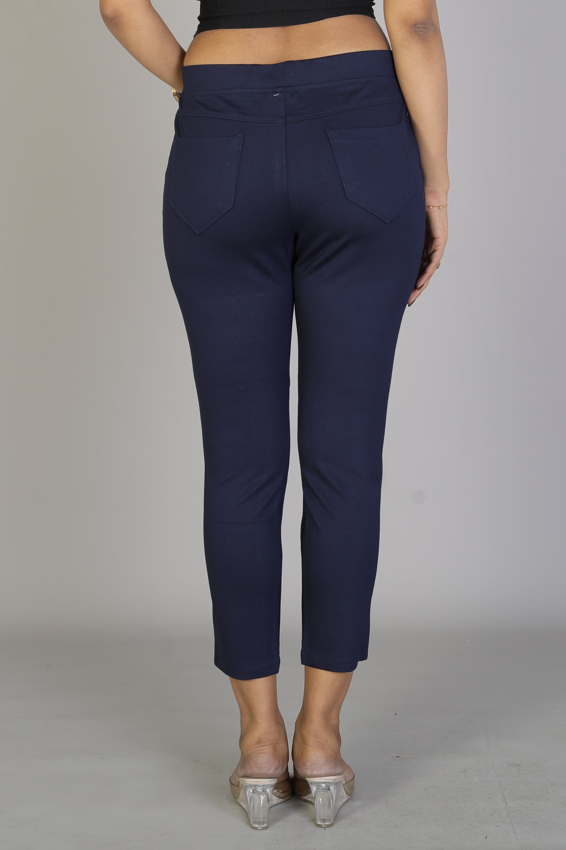 Women's Solid Navy BlueJeggings - Keya Seth Exclusive