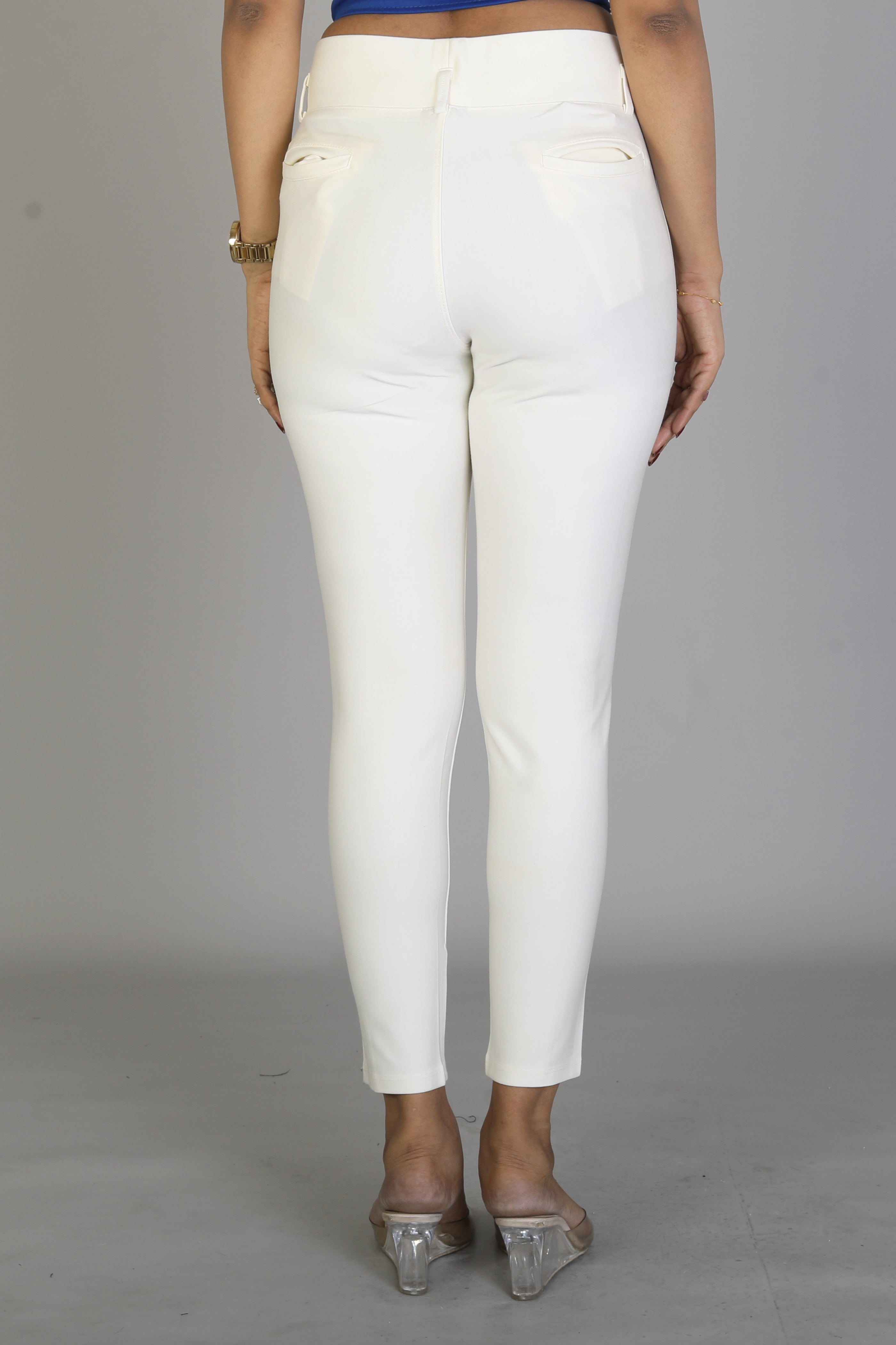 Women's Solid White Jeggings - Keya Seth Exclusive