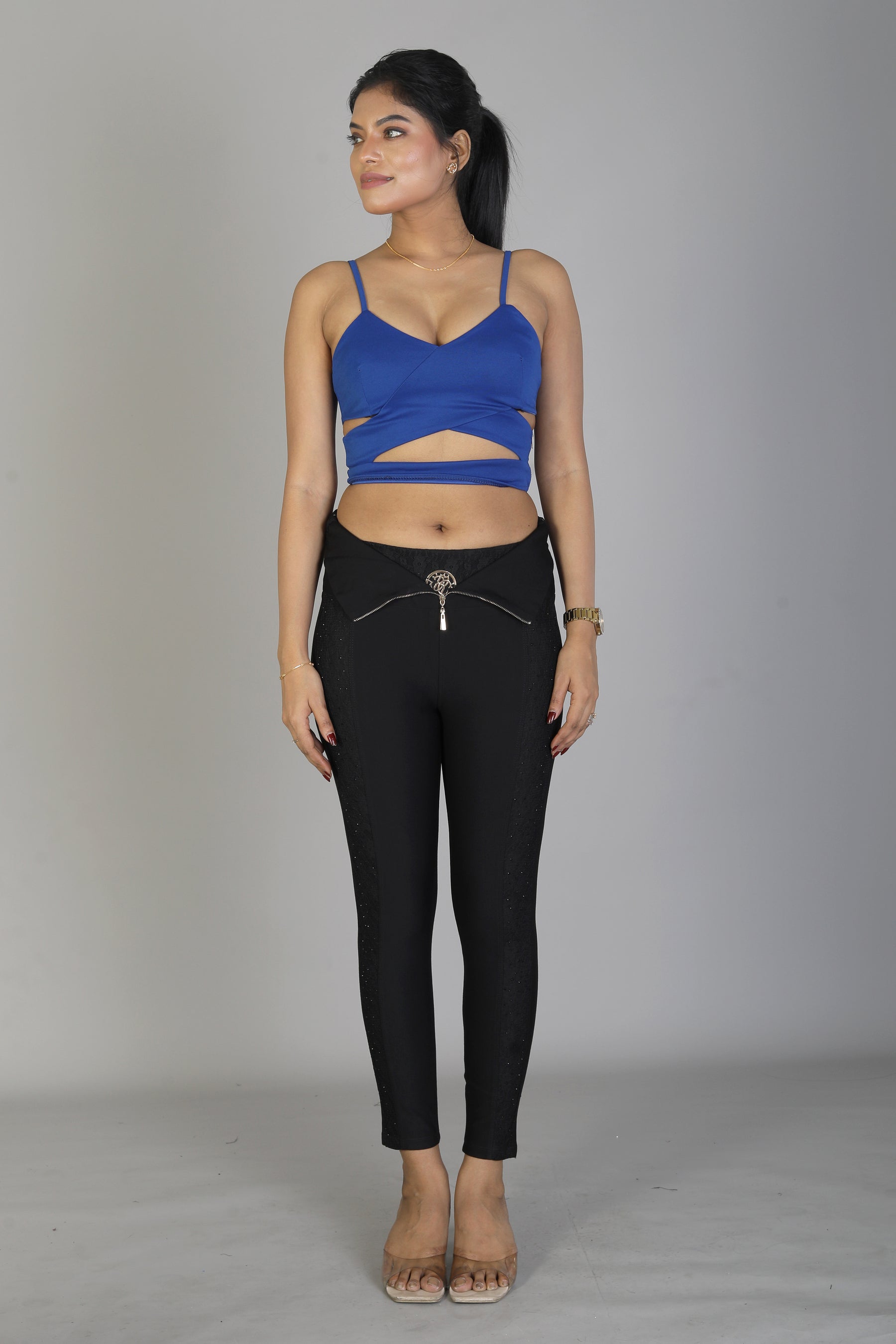 Women's Designer Black Jeggings - Keya Seth Exclusive