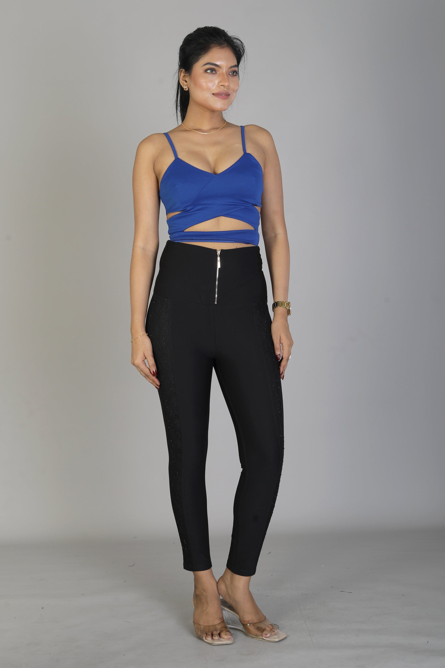Women's Designer Black Jeggings - Keya Seth Exclusive