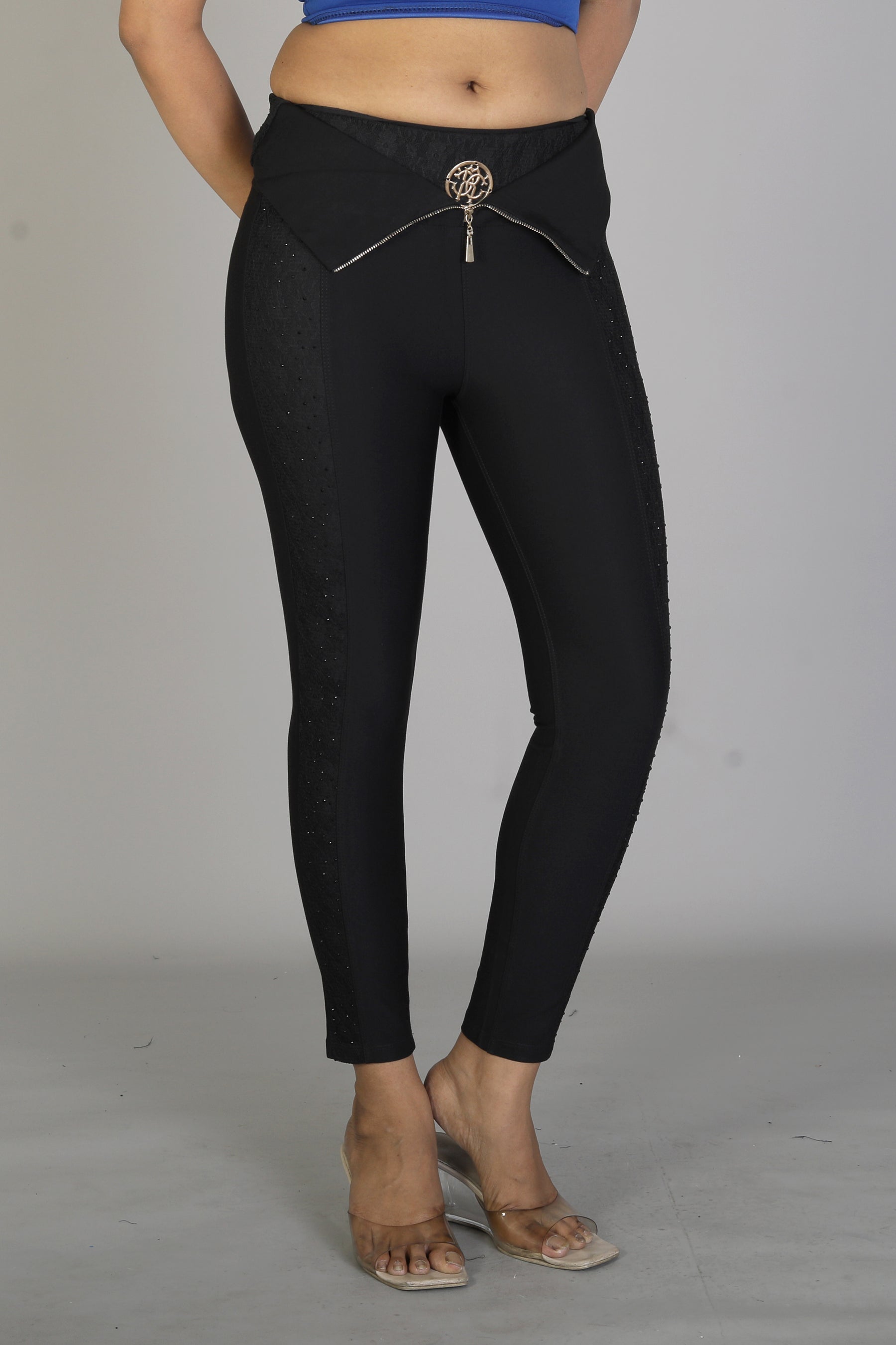 Women's Designer Black Jeggings - Keya Seth Exclusive