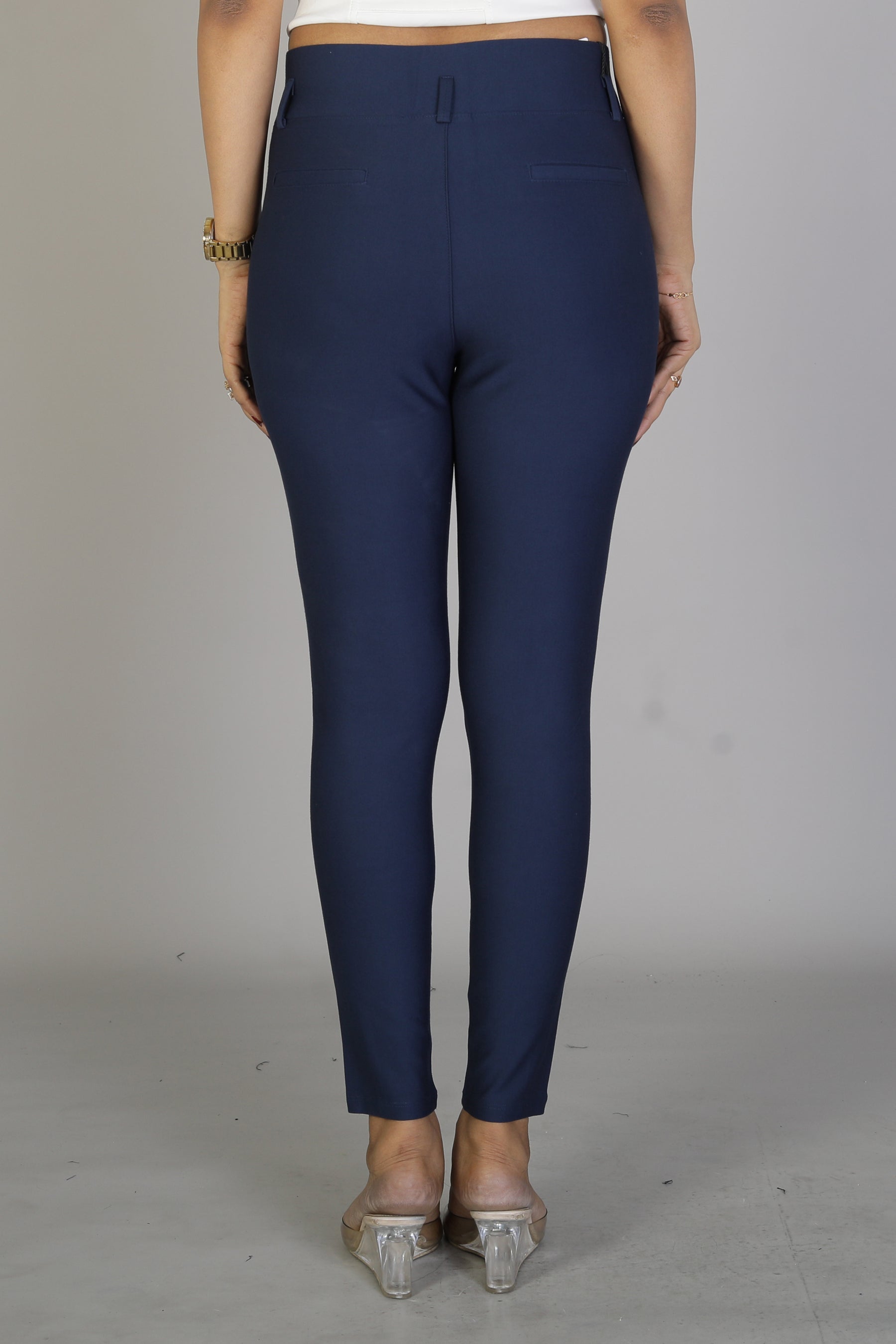 Women's Designer Navy Blue Jeggings - Keya Seth Exclusive