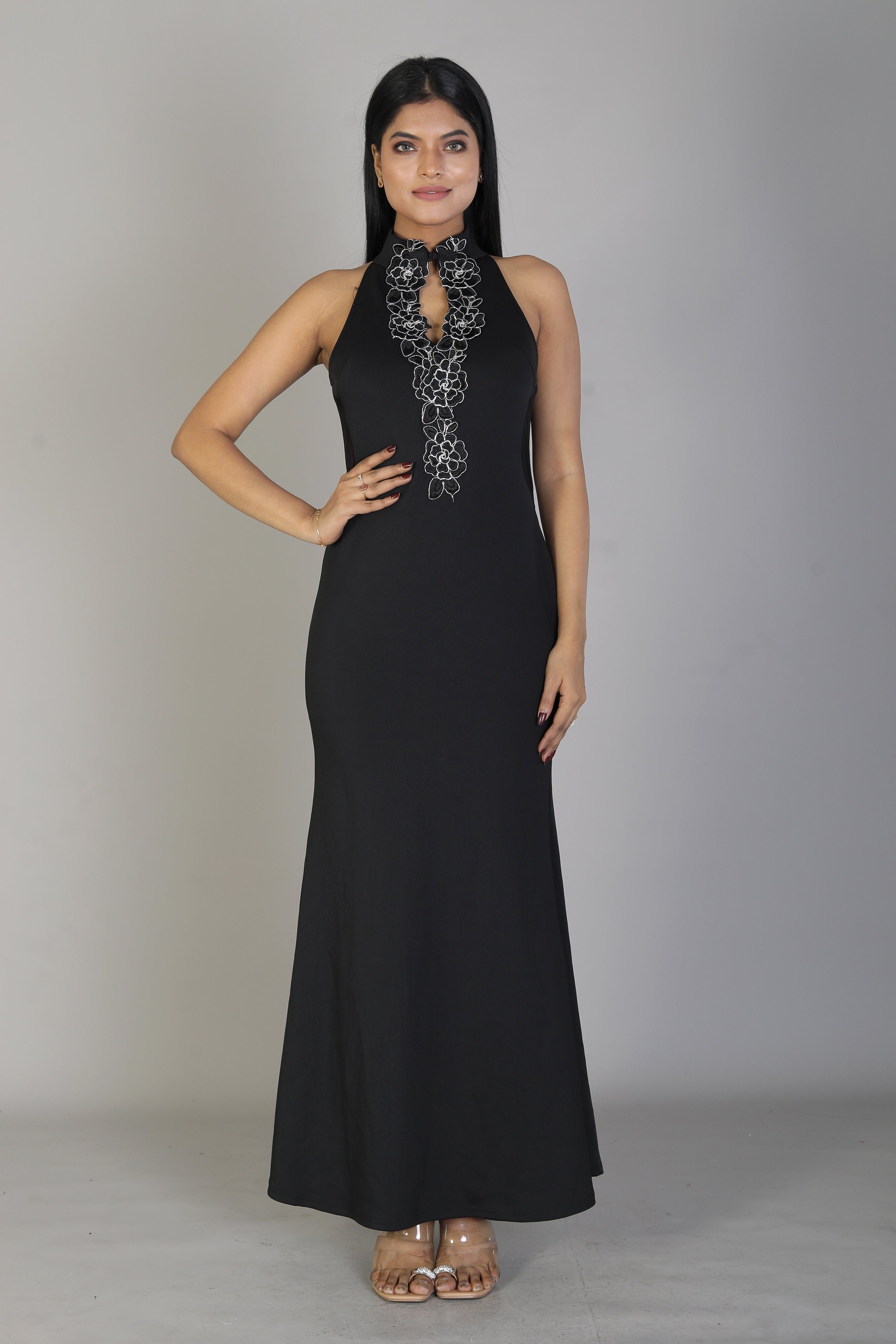 Black one-piece Bodycon Dress - Keya Seth Exclusive