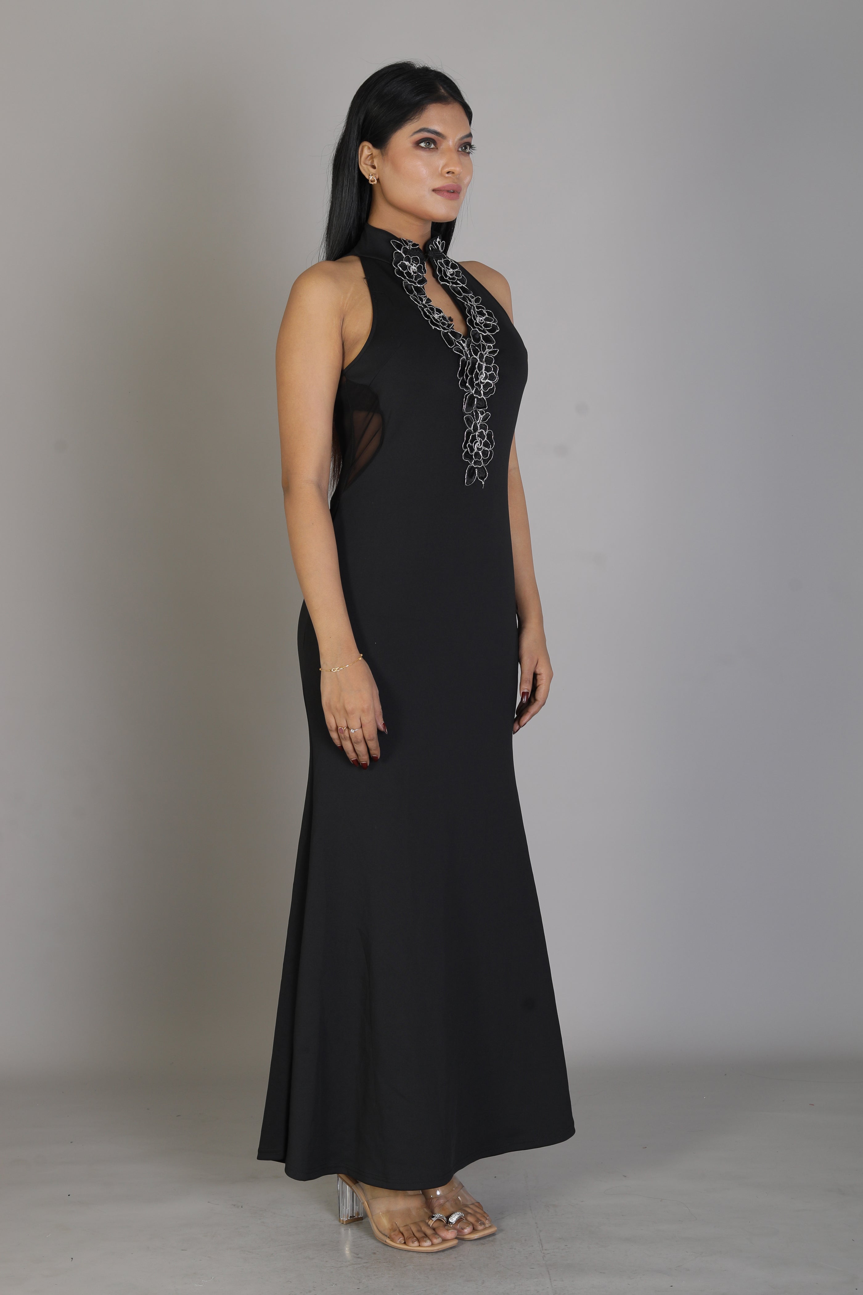 Black one-piece Bodycon Dress - Keya Seth Exclusive