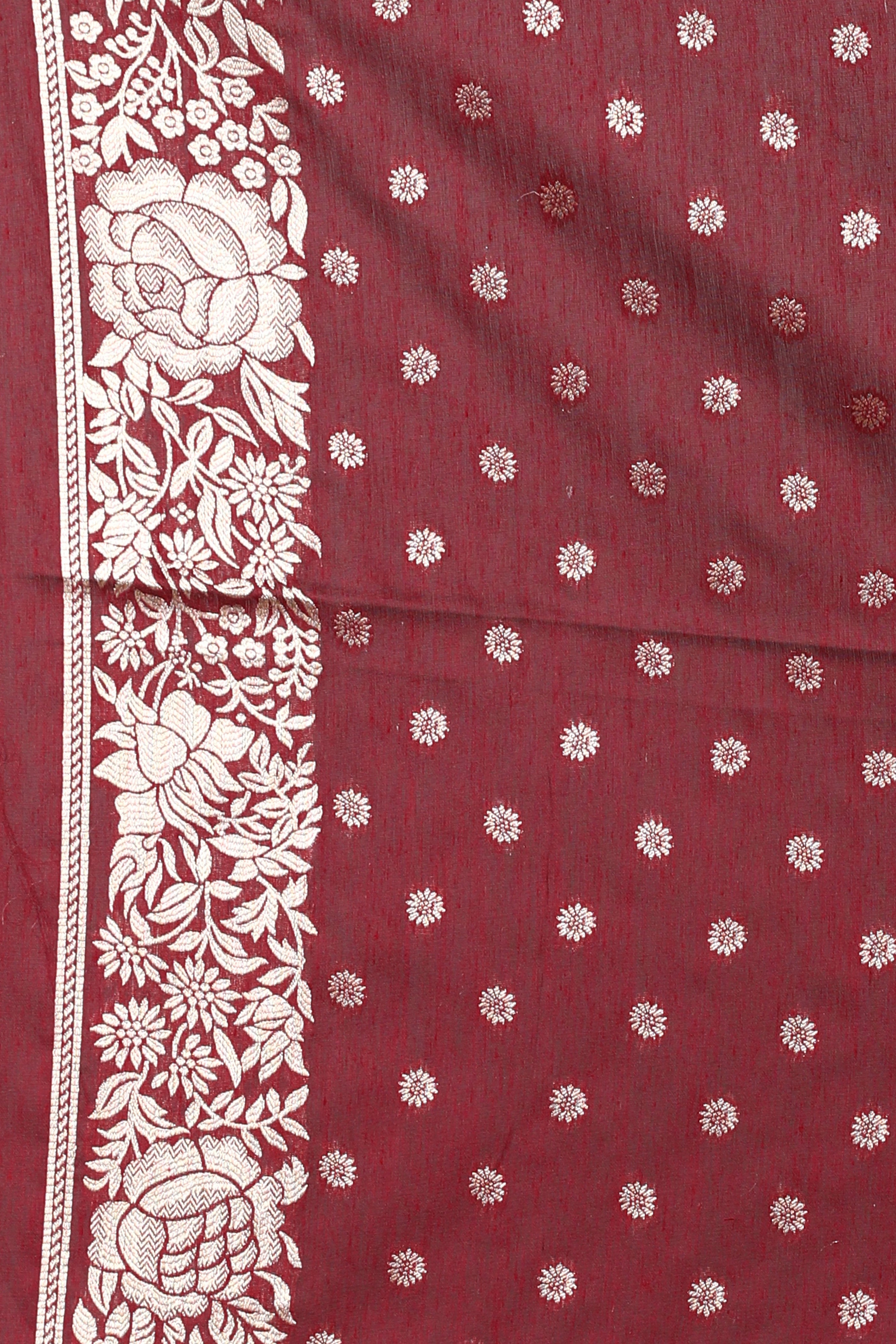 Maroon Blended Organza Saree