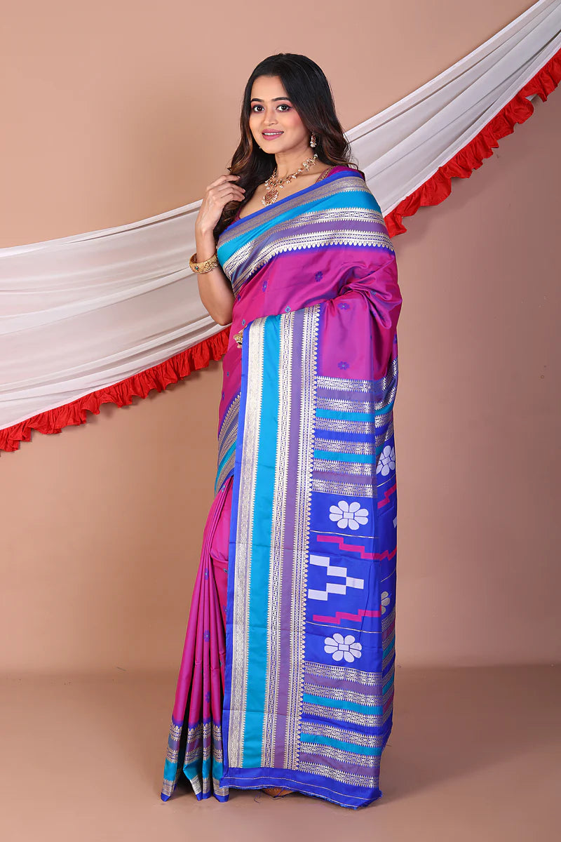 Purple Blended Bangalore Silk Saree - Keya Seth Exclusive