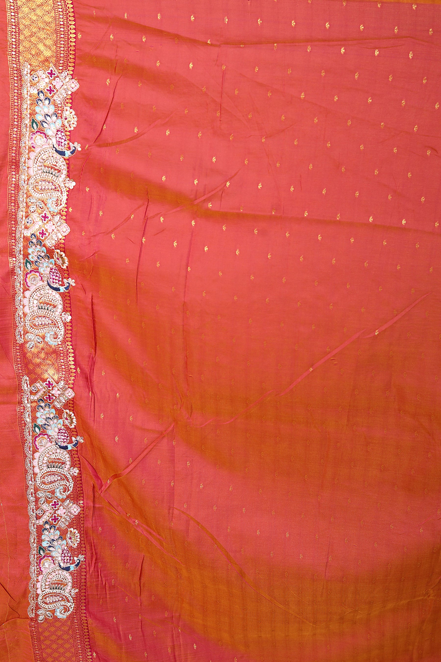 Mustard Blended Tissue Saree - Keya Seth Exclusive