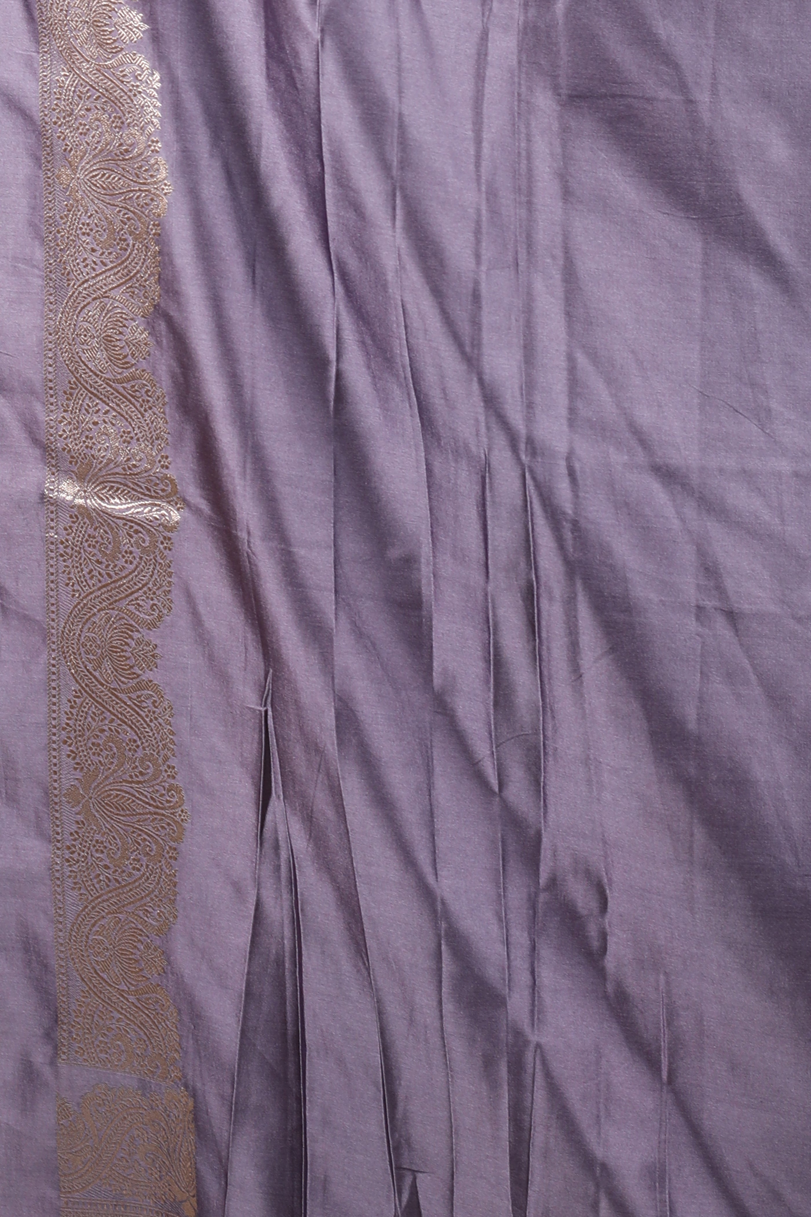 Grey Blended Satin Silk Saree