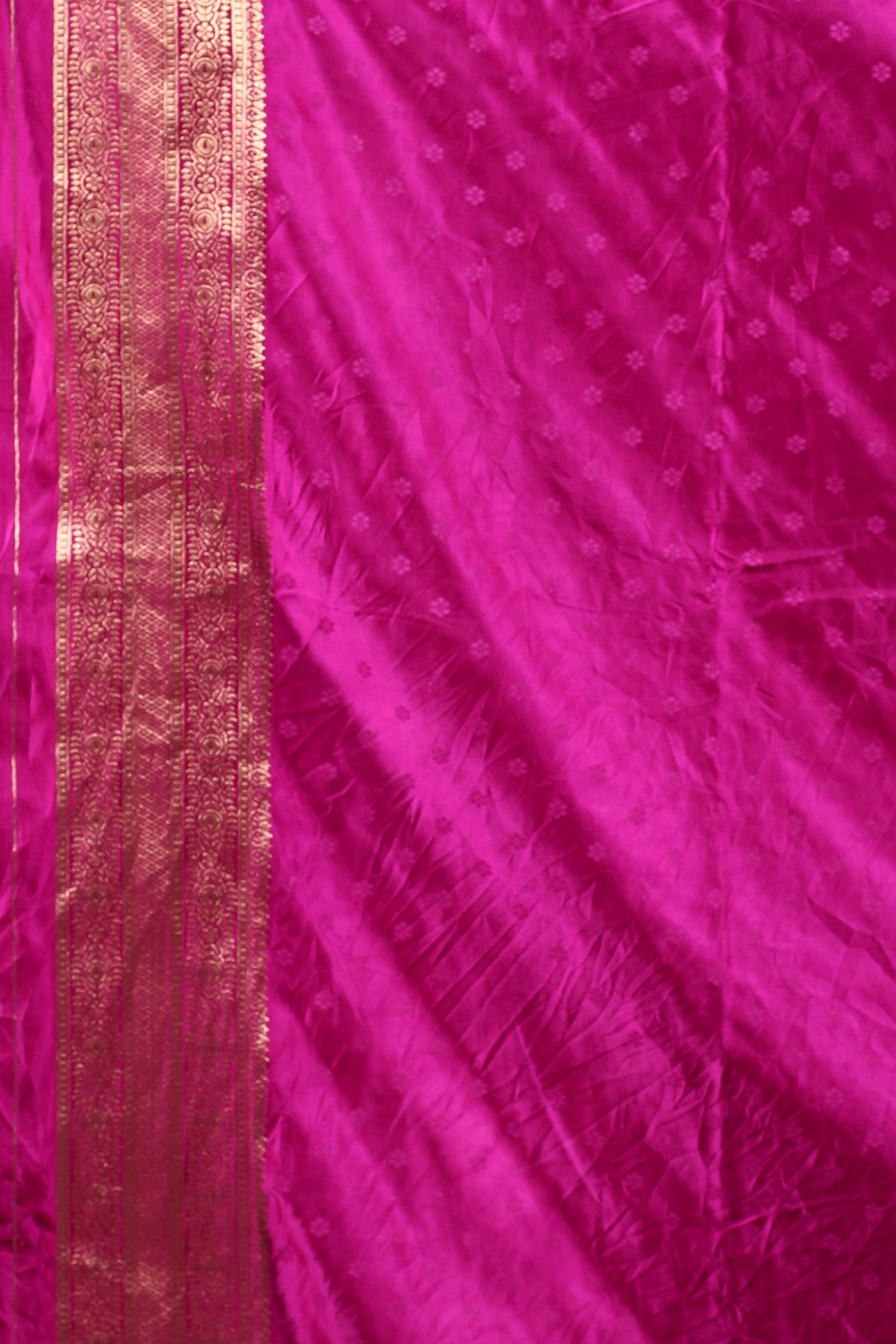Magenta Blended Satin Silk Saree