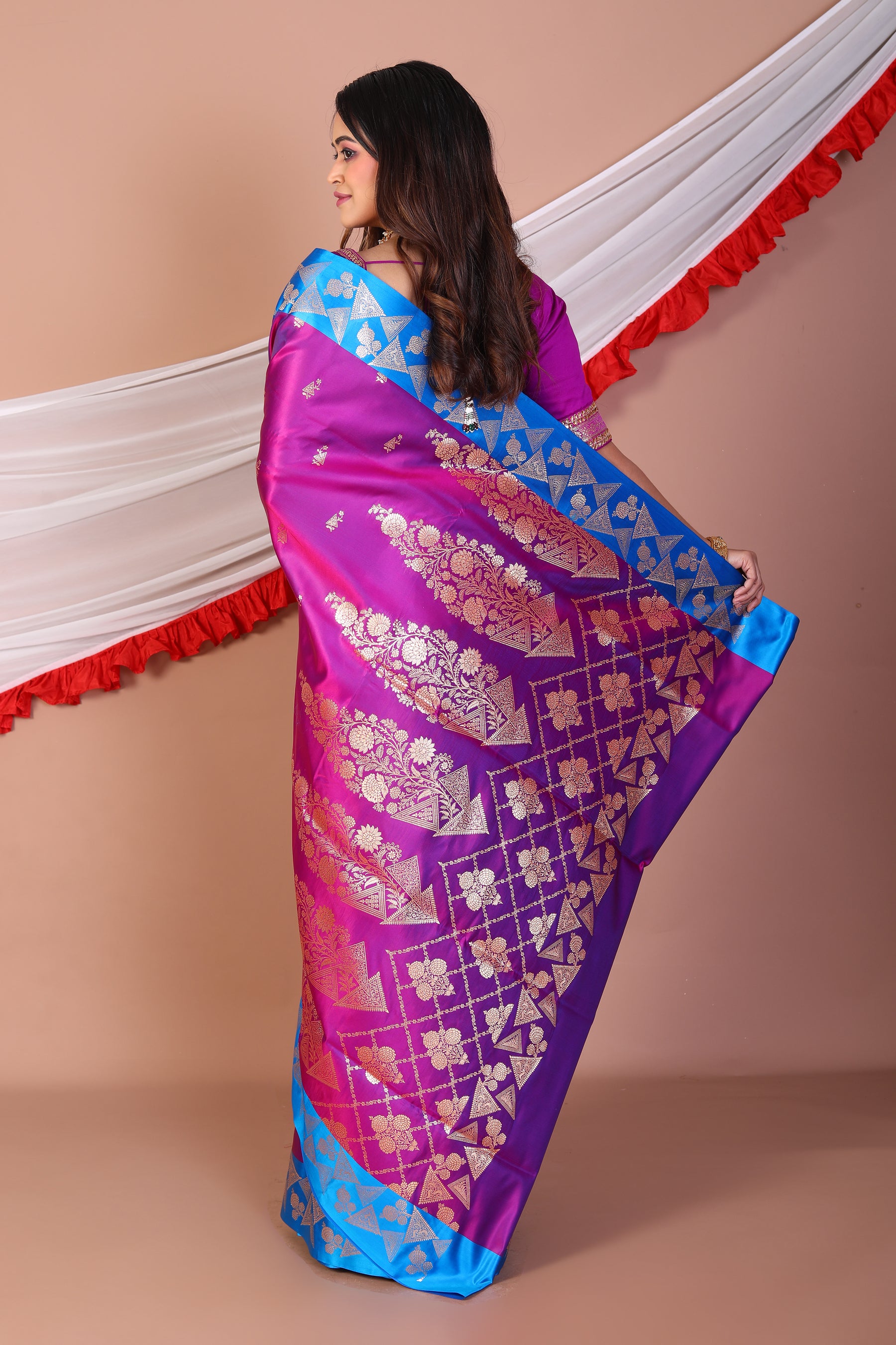 Purple Blended Mashru Silk - Keya Seth Exclusive
