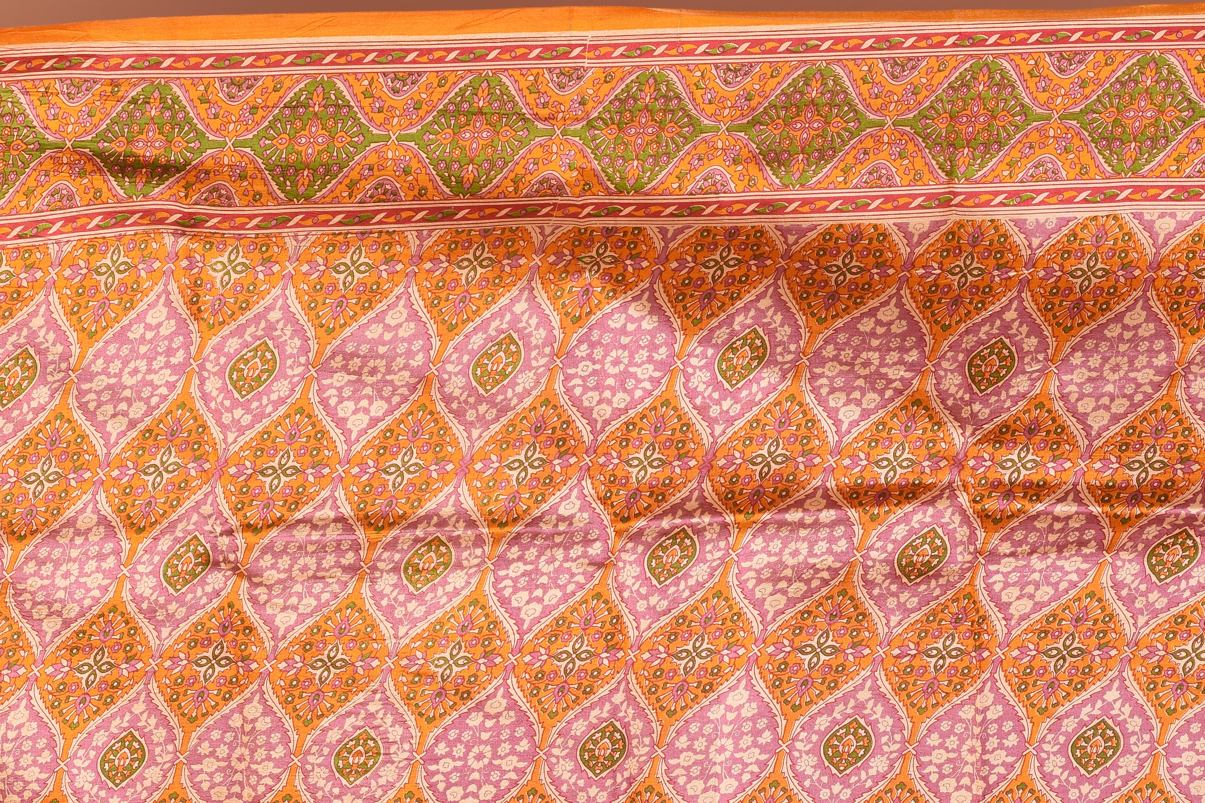 Yellow Printed Silk Saree - Keya Seth Exclusive