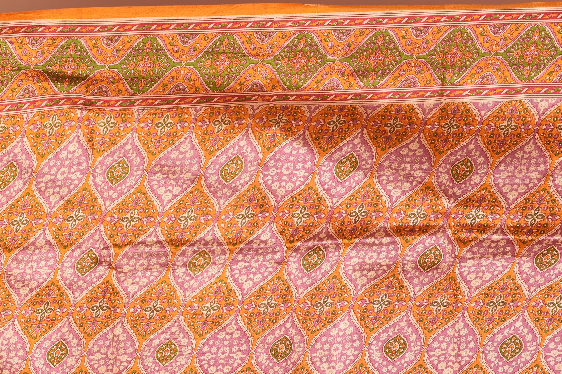 Yellow Printed Silk Saree - Keya Seth Exclusive