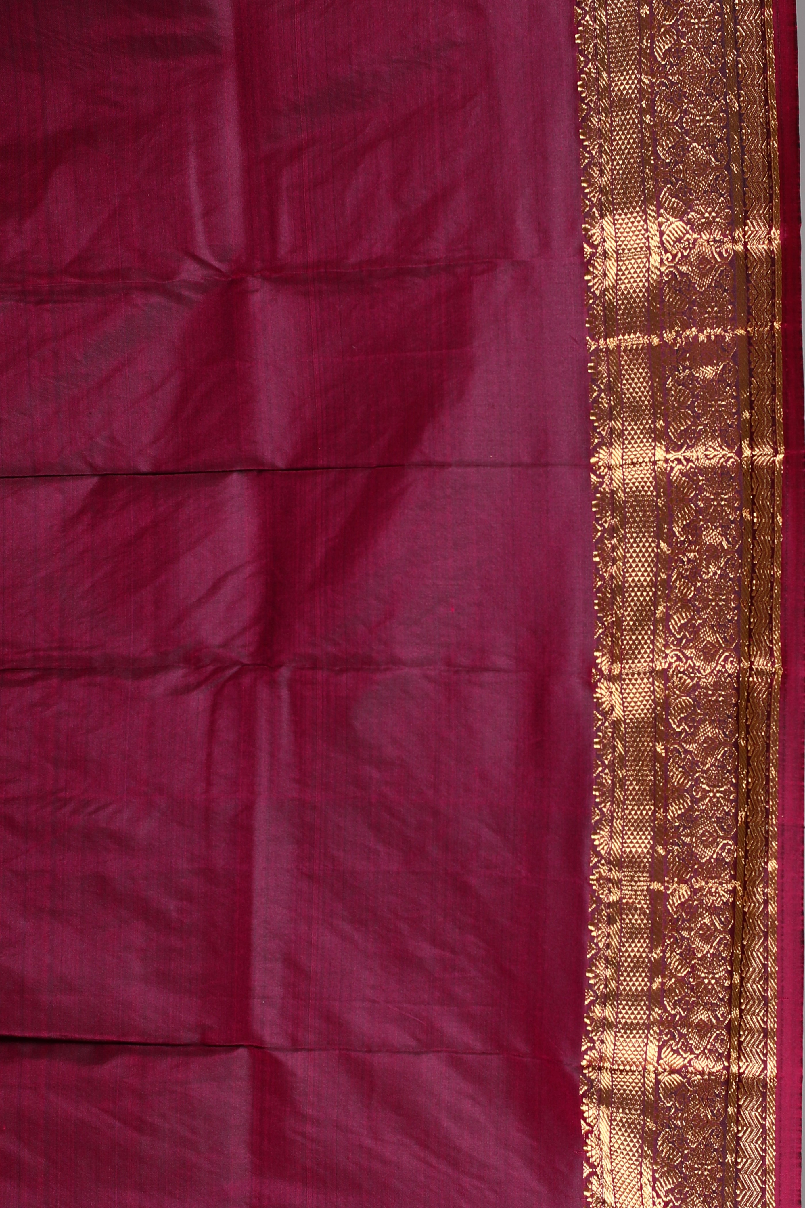 Wine Blended Kanjivaram Silk Saree