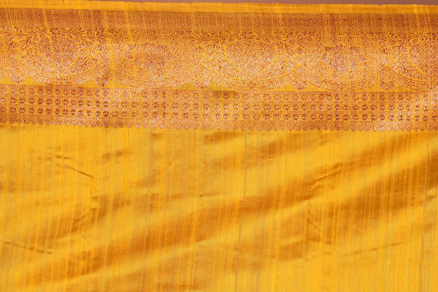 Yellow Pure Tussar Saree - Keya Seth Exclusive