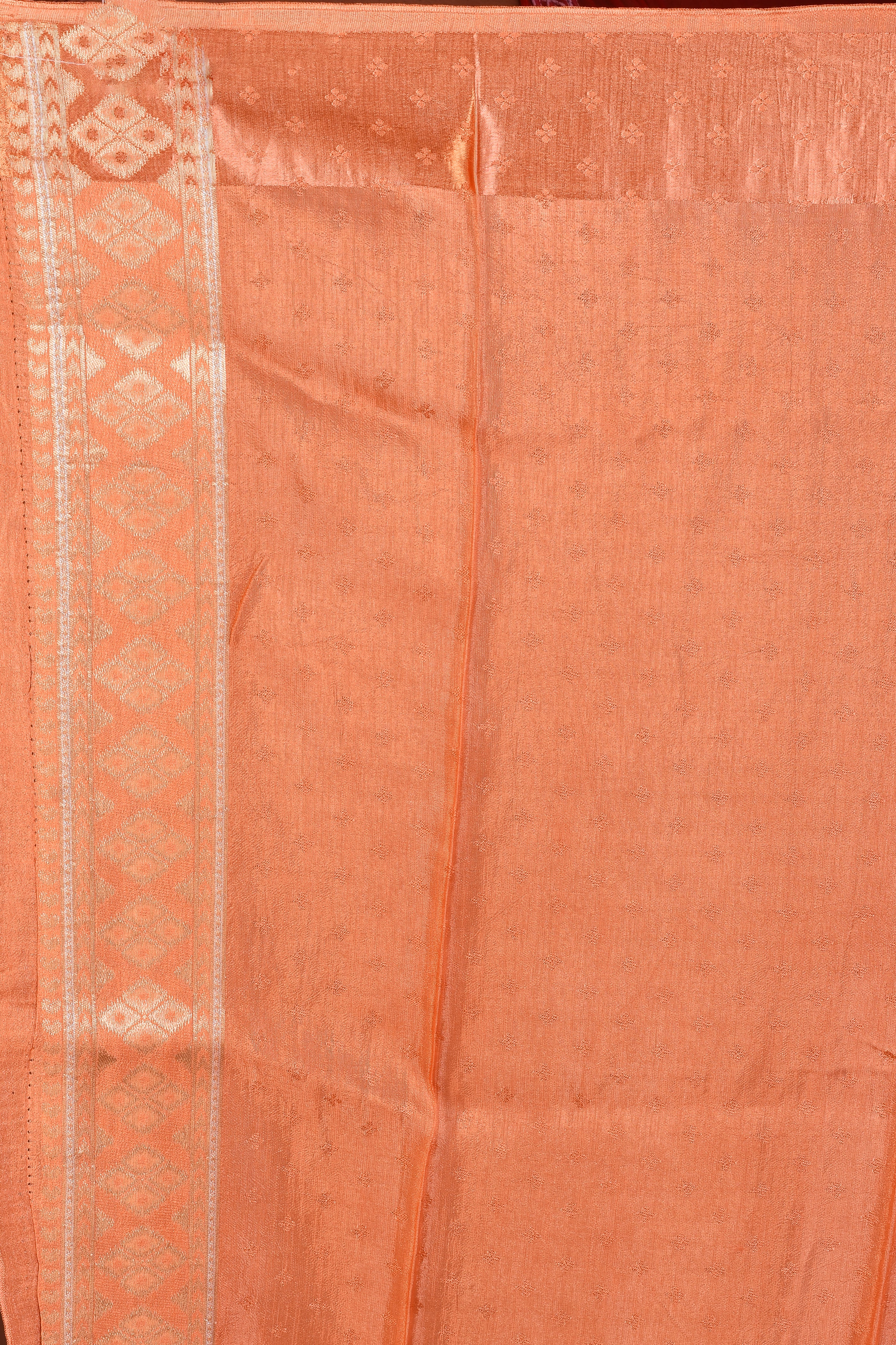 Rust Blended Silk Saree - Keya Seth Exclusive