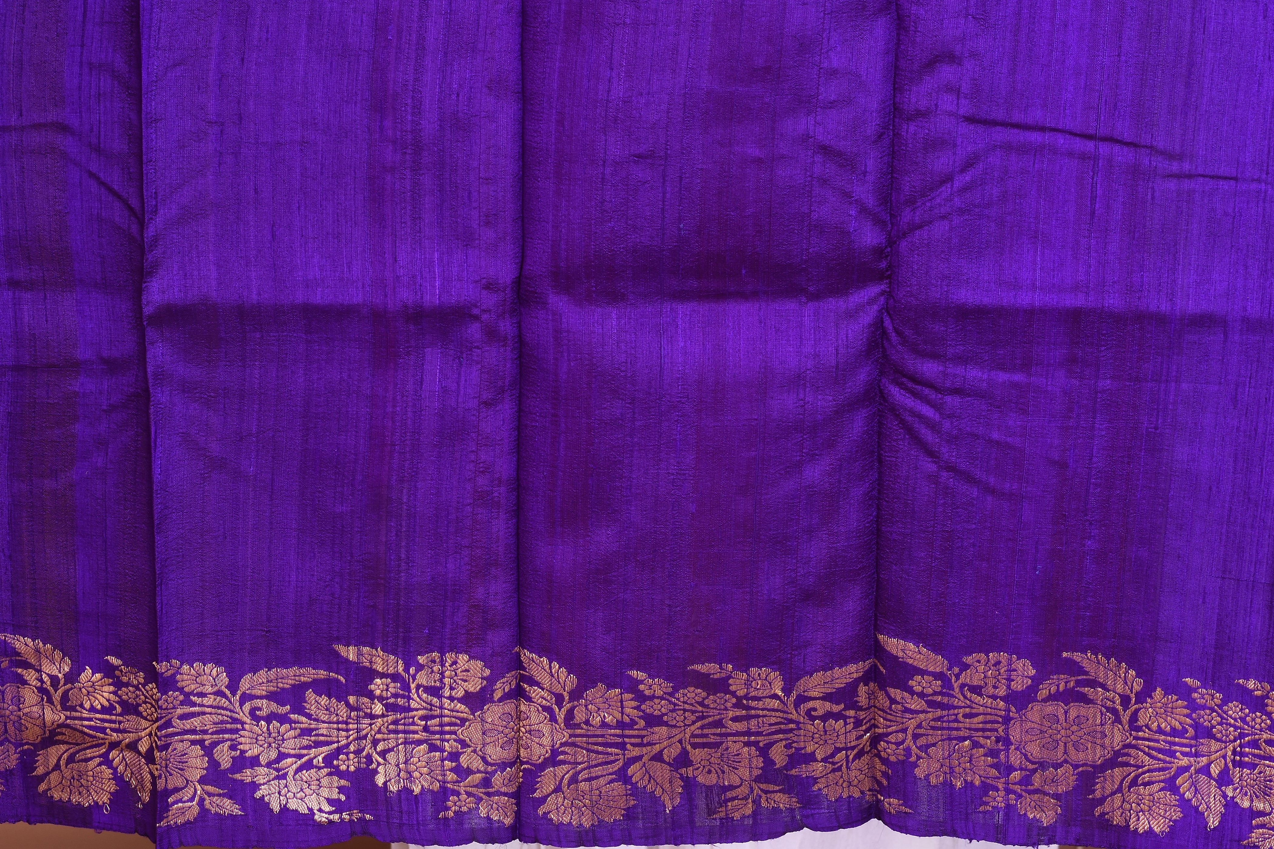 Violet Pure Tussar Saree - Keya Seth Exclusive