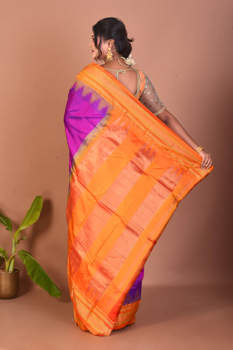 Purple Pure Kanjivaram Silk Saree - Keya Seth Exclusive