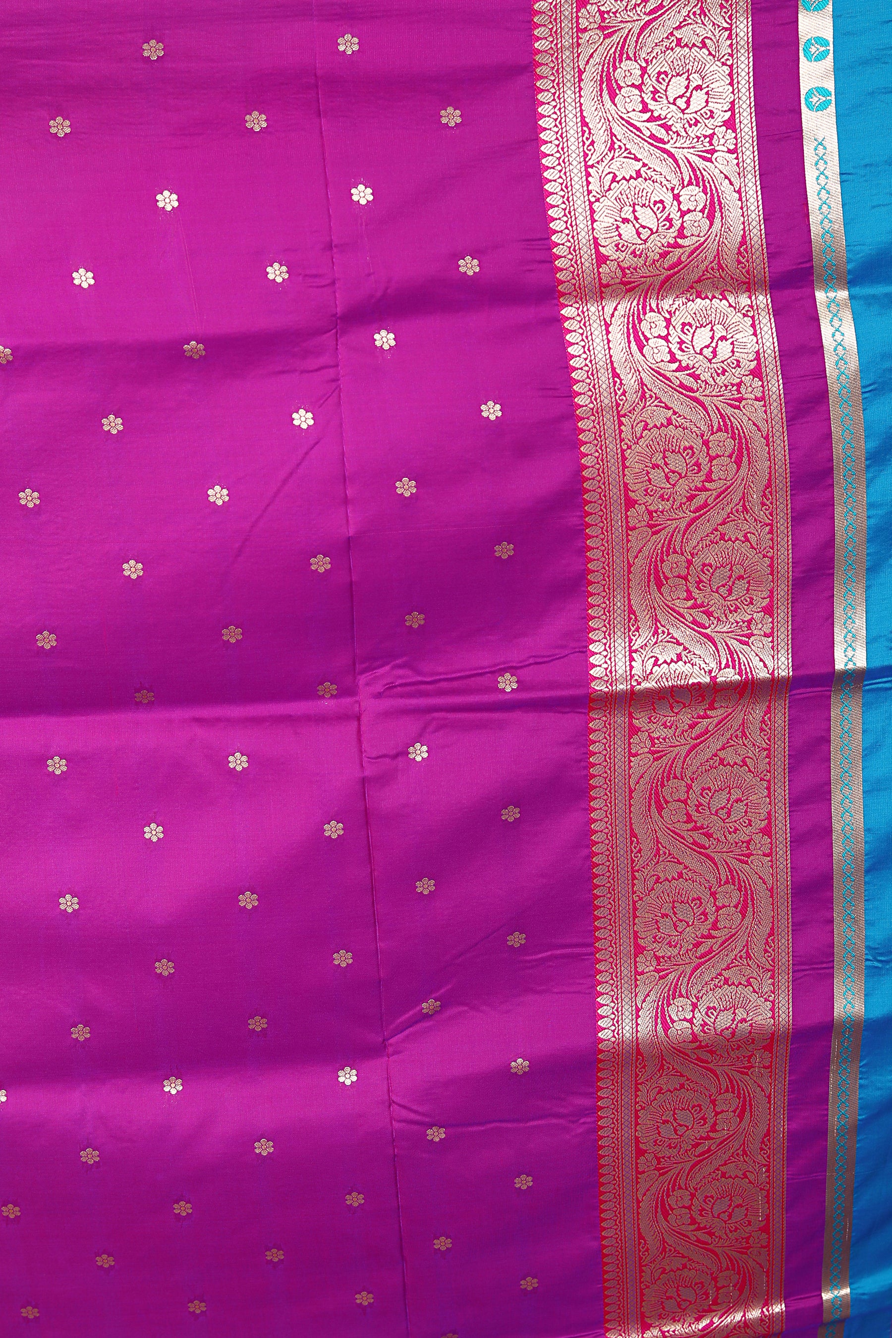 Blue Blended Mashru Silk Saree - Keya Seth Exclusive