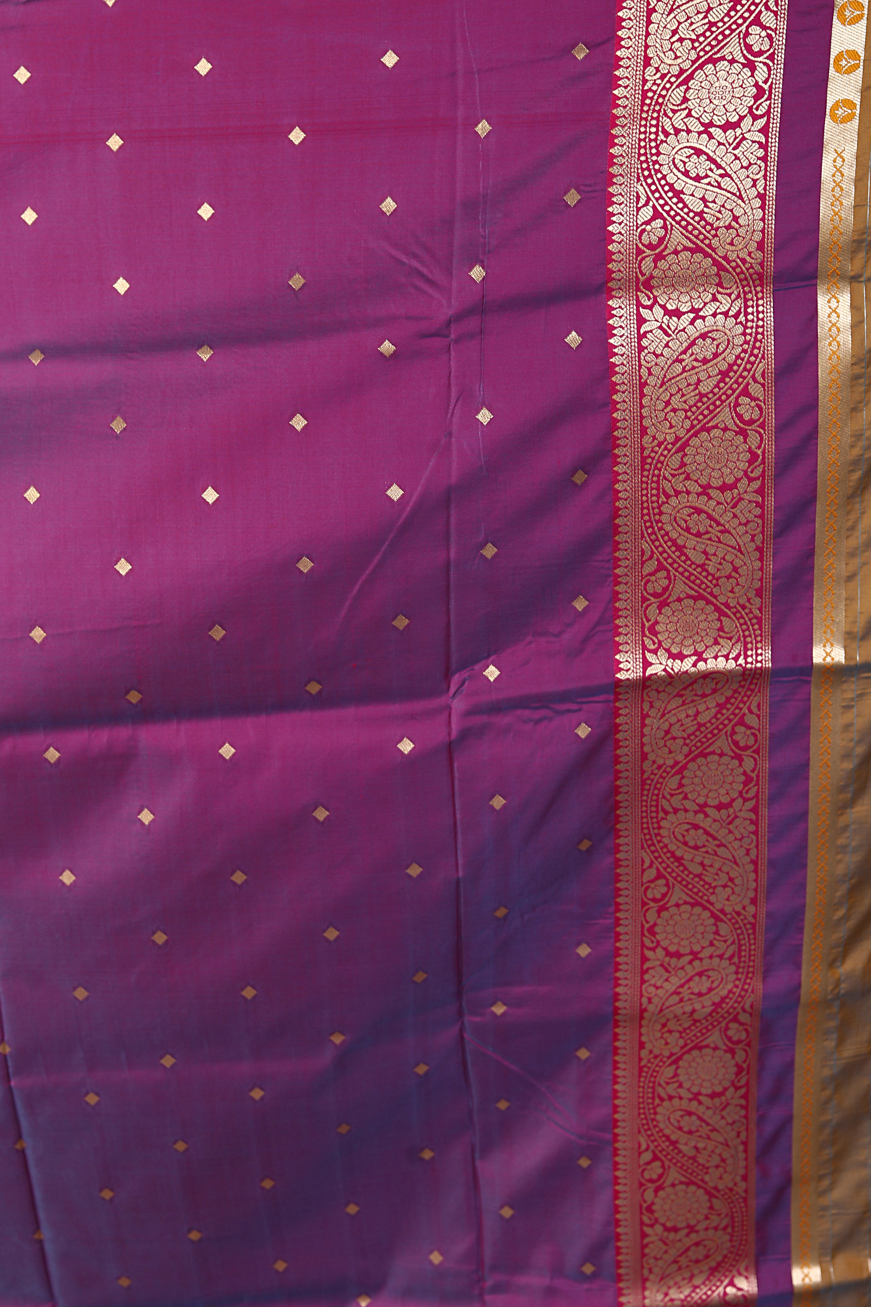 Dual Tone Mustard Blended Mashru Silk Saree - Keya Seth Exclusive