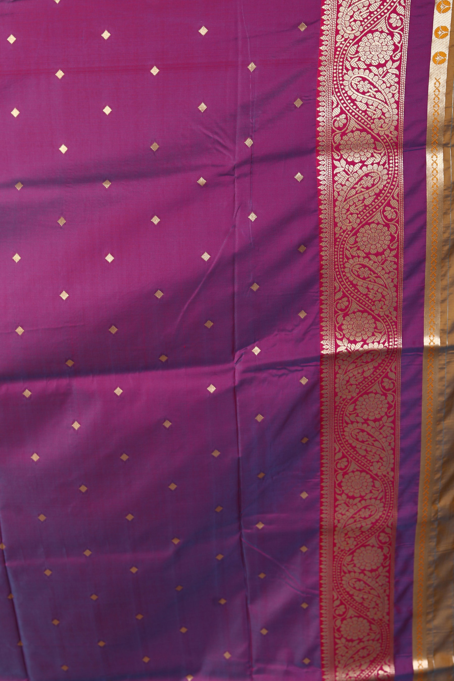 Dual Tone Mustard Blended Mashru Silk Saree - Keya Seth Exclusive