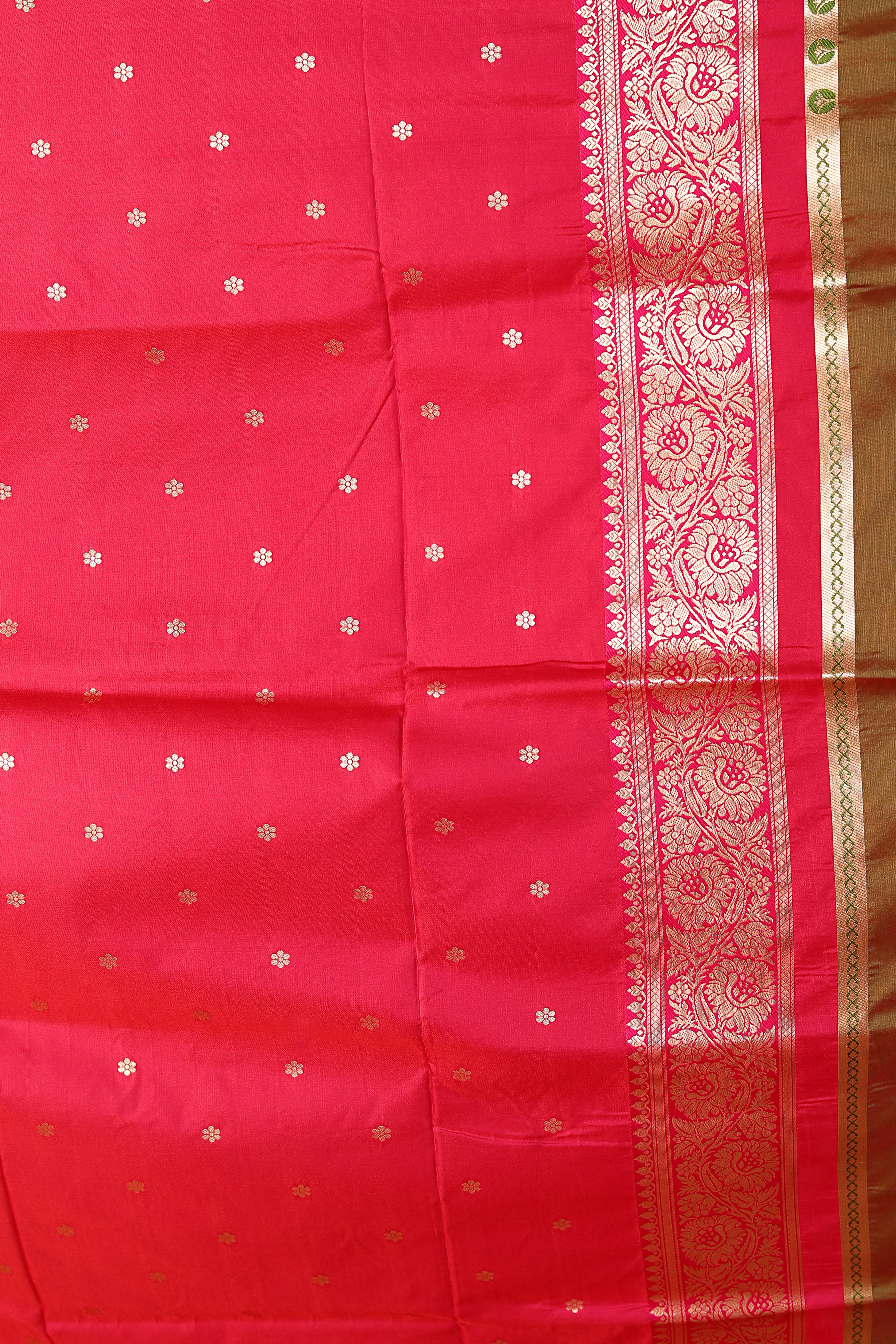 Olive Blended Mashru Silk Saree - Keya Seth Exclusive