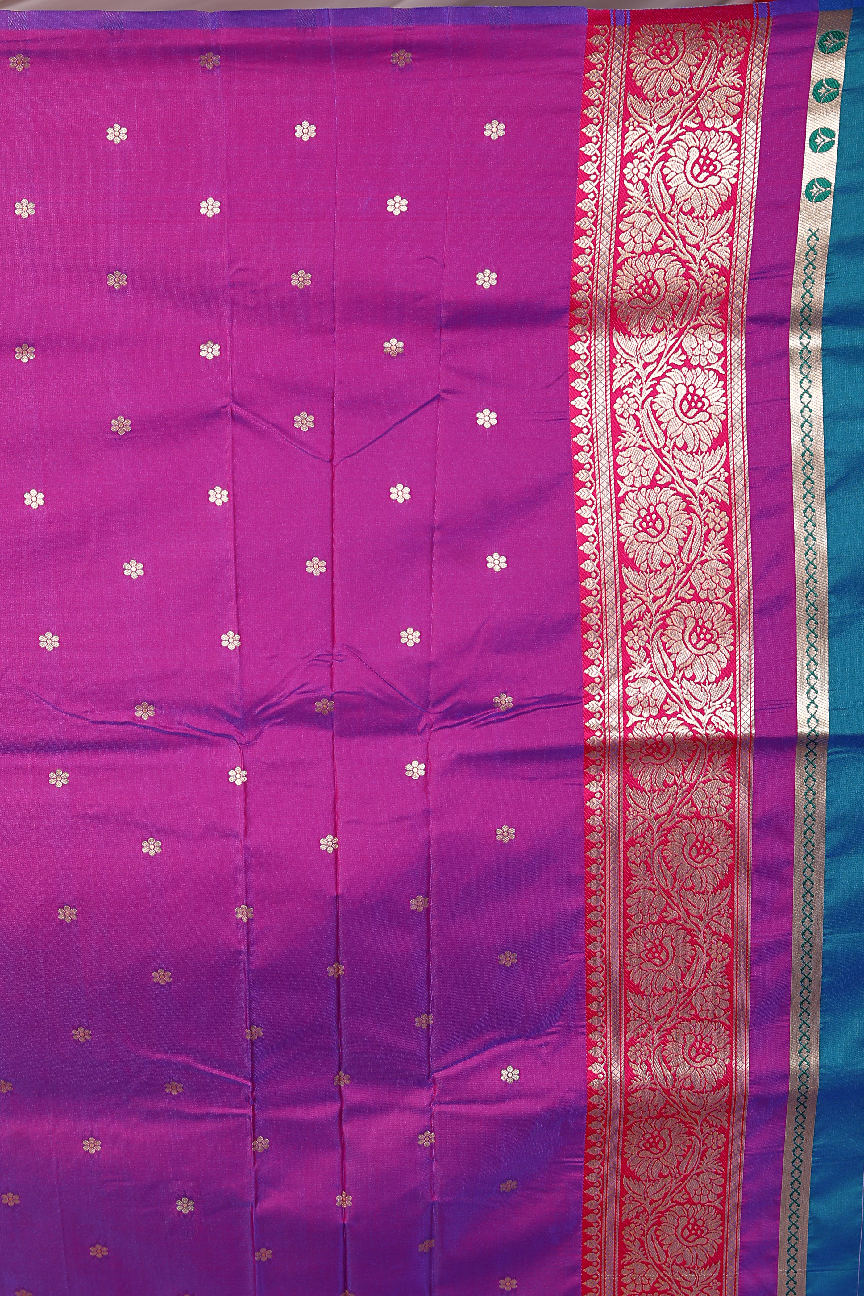 Blue Blended Mashru Silk Saree - Keya Seth Exclusive