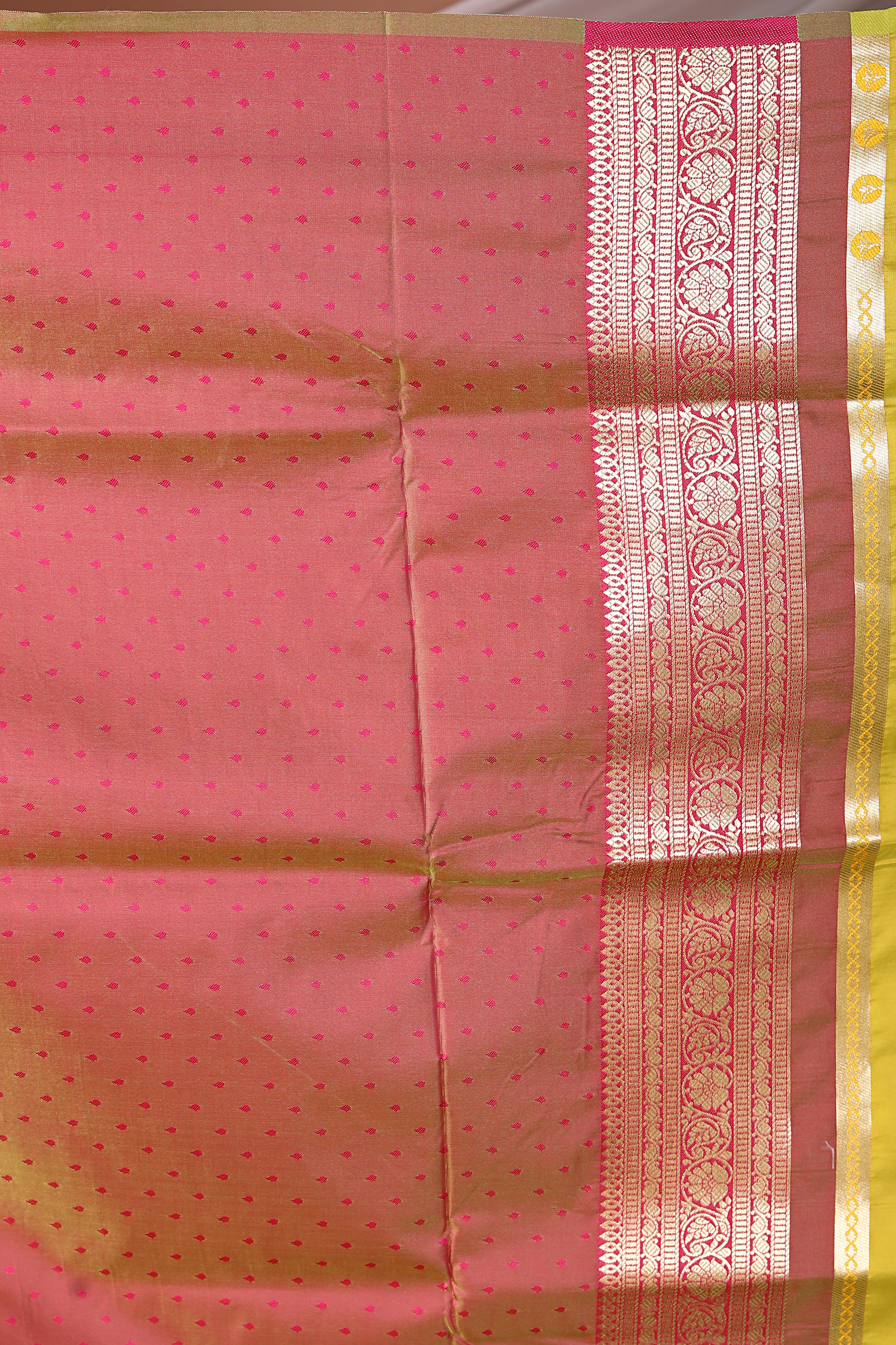 Lemon Blended Mashru Silk Saree - Keya Seth Exclusive