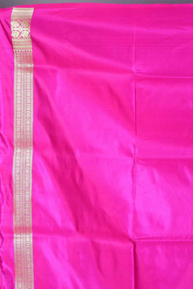 Pink Banarasi Saree with Blouse Piece - Keya Seth Exclusive