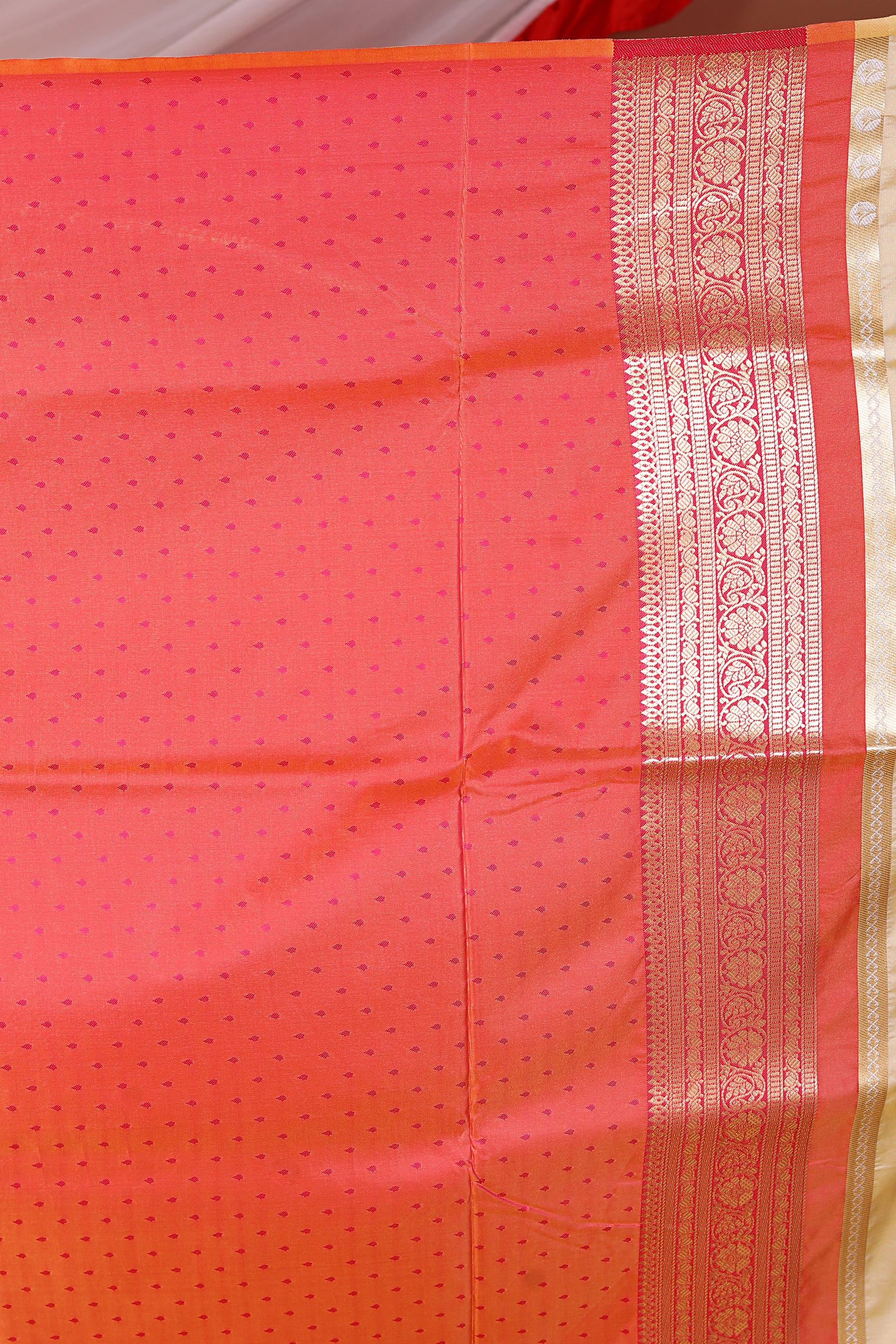 Golden Blended Mashru Silk Saree - Keya Seth Exclusive