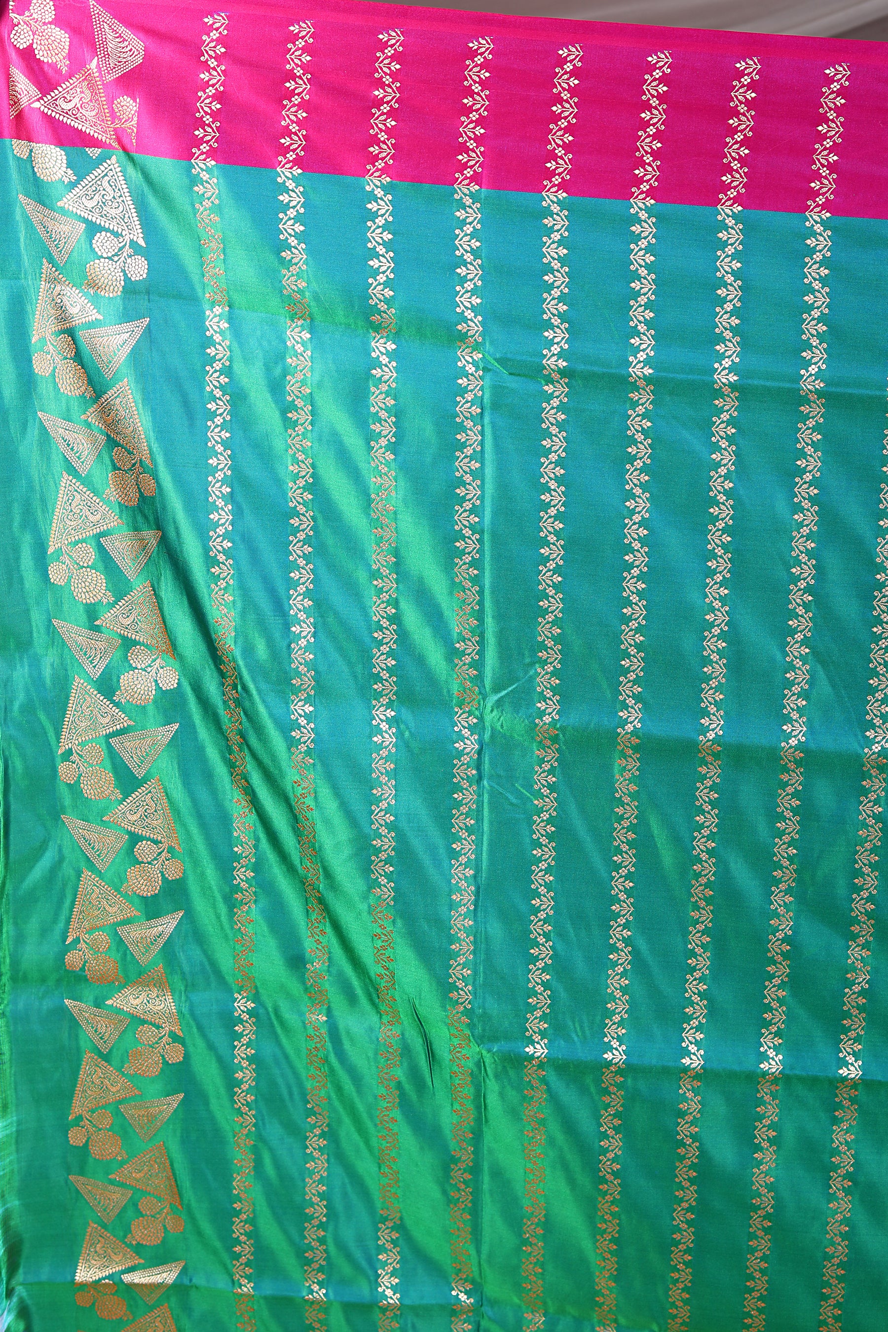 Green Blended Mashru Silk Saree - Keya Seth Exclusive