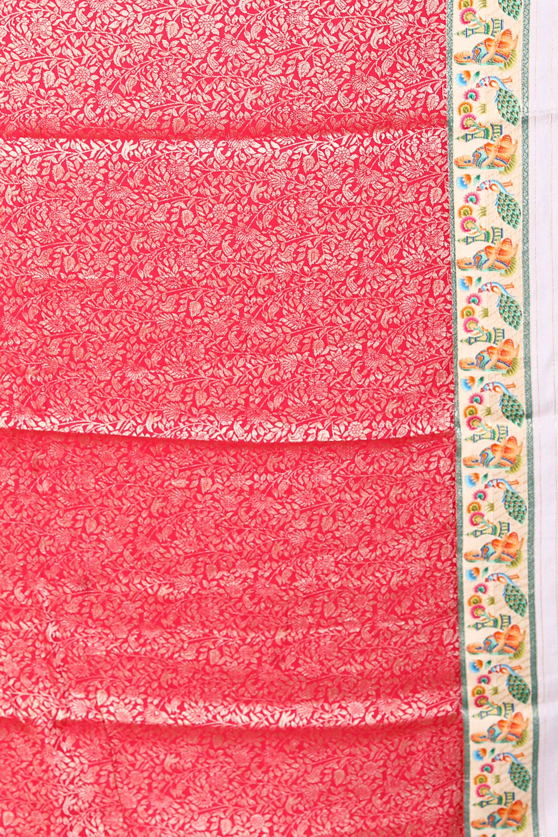 White Printed Silk Saree - Keya Seth Exclusive