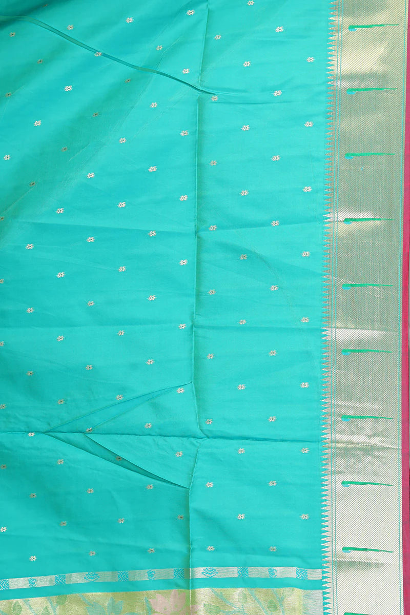 Green Blended Bangalore Silk Saree - Keya Seth Exclusive