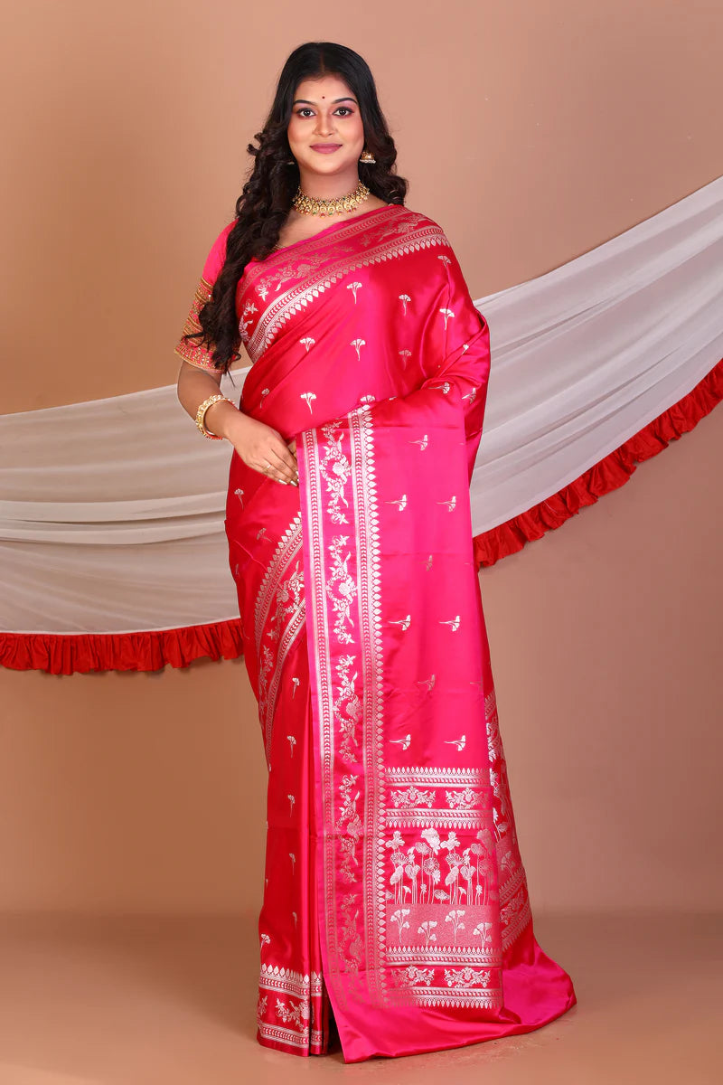 Pink Blended Mashru Silk Saree - Keya Seth Exclusive