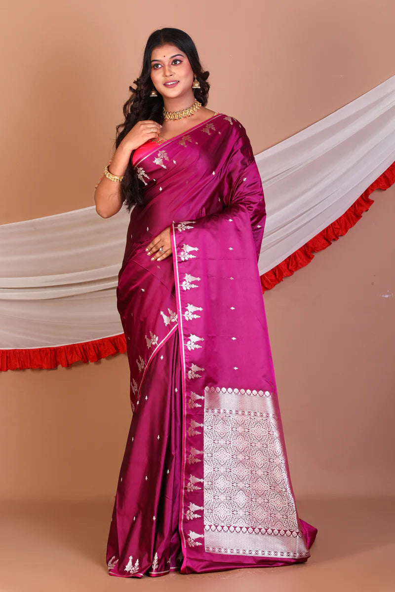 Pink Blended Mashru Silk Saree - Keya Seth Exclusive