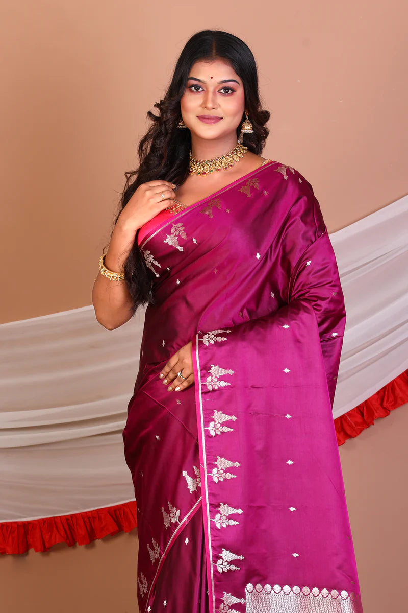 Pink Blended Mashru Silk Saree - Keya Seth Exclusive