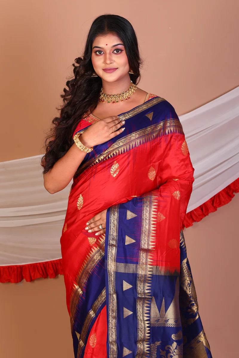 Bright Pink Pure Kanjivaram Silk Saree - Keya Seth Exclusive