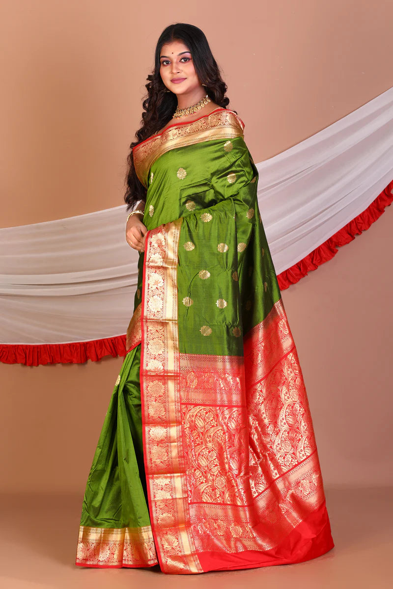 Green Pure Kanjivaram Silk Saree - Keya Seth Exclusive