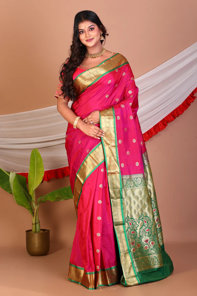 Magenta Blended Kanjivaram Silk Saree - Keya Seth Exclusive