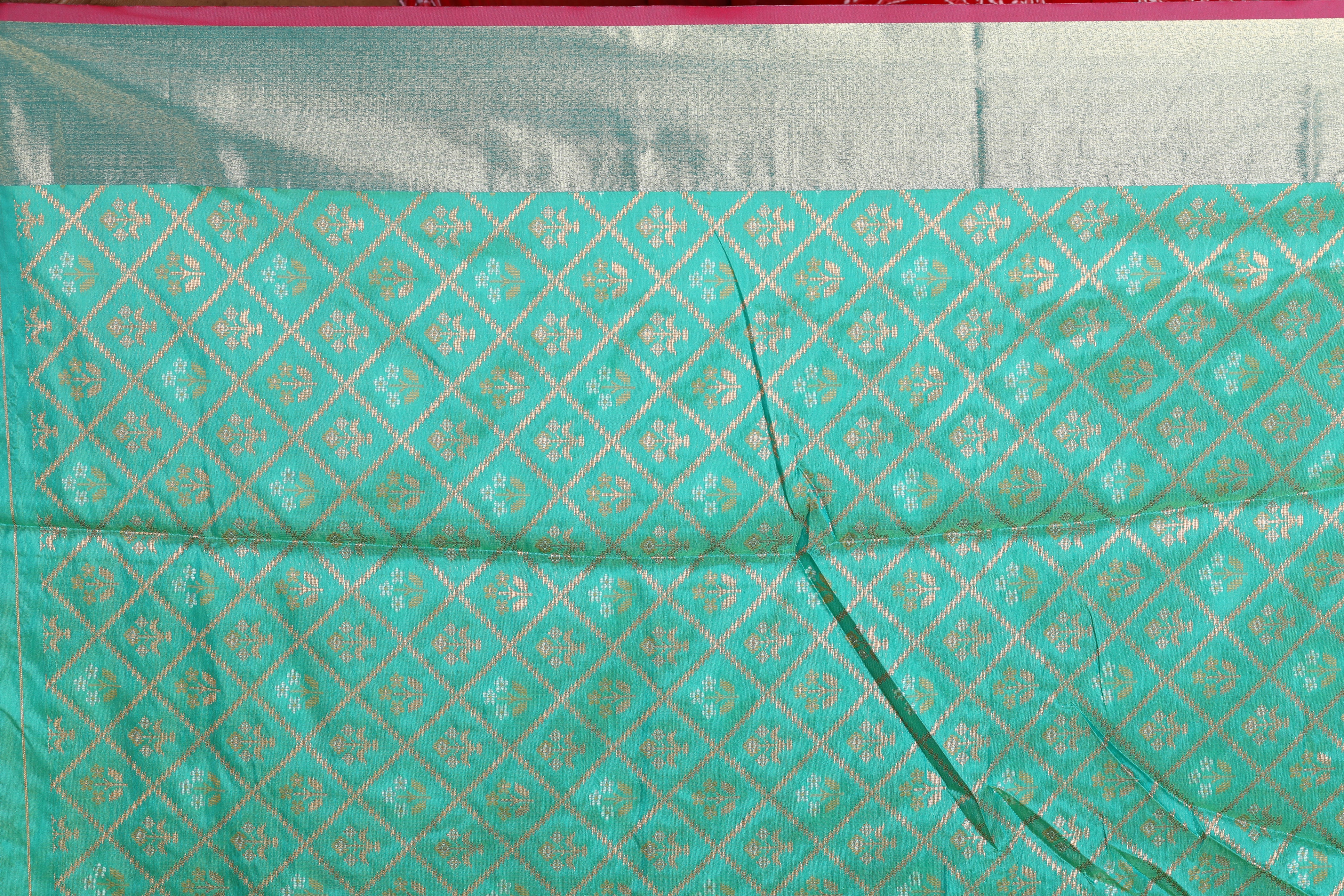 Olive Green Blended Bangalore Silk Saree - Keya Seth Exclusive