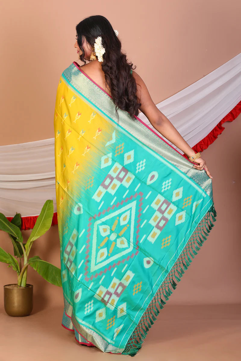 Green Blended Handloom Saree - Keya Seth Exclusive