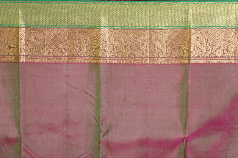 Leaf Green Pure Kanjivaram Silk Saree - Keya Seth Exclusive