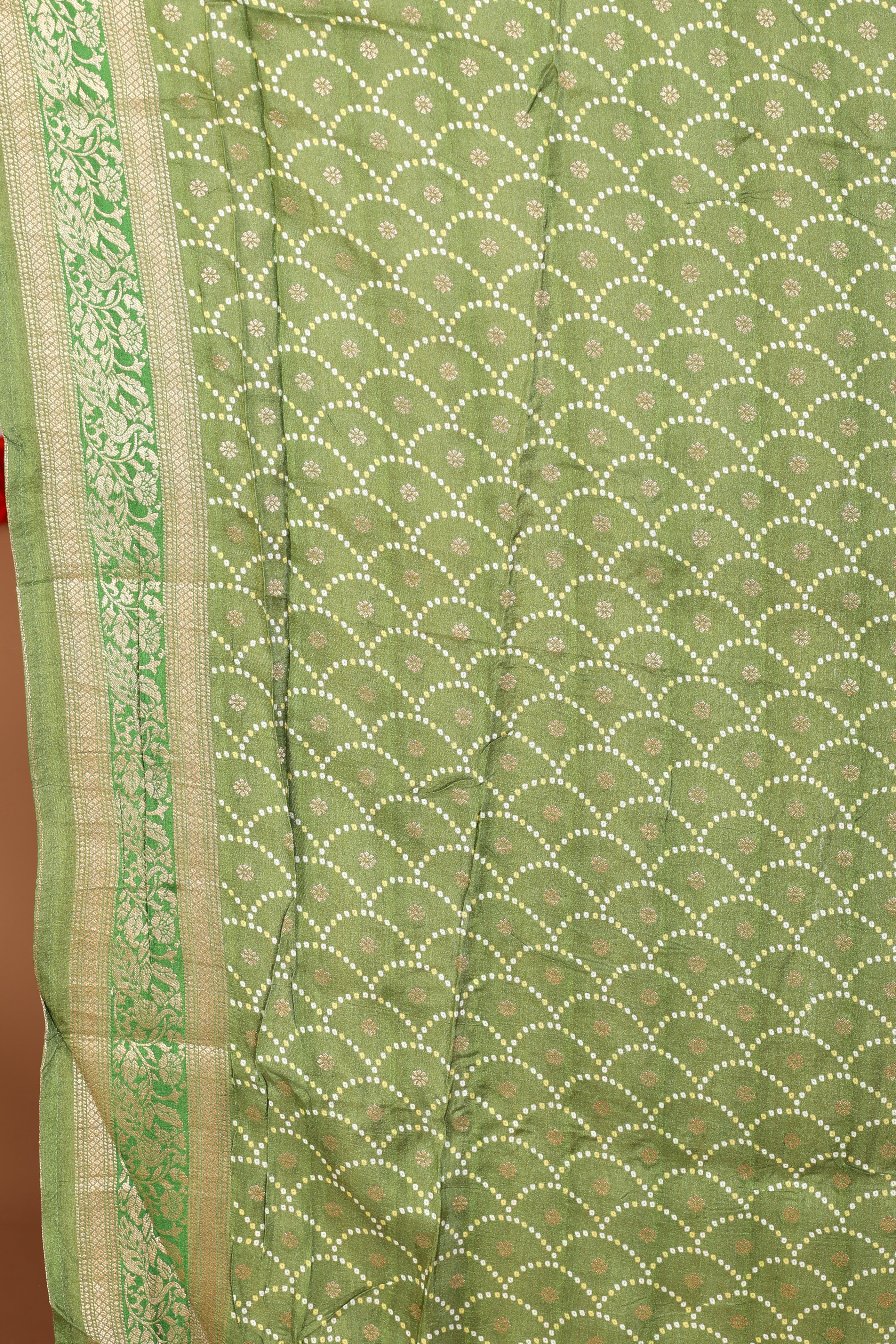 Green Blended Printed Silk Saree - Keya Seth Exclusive