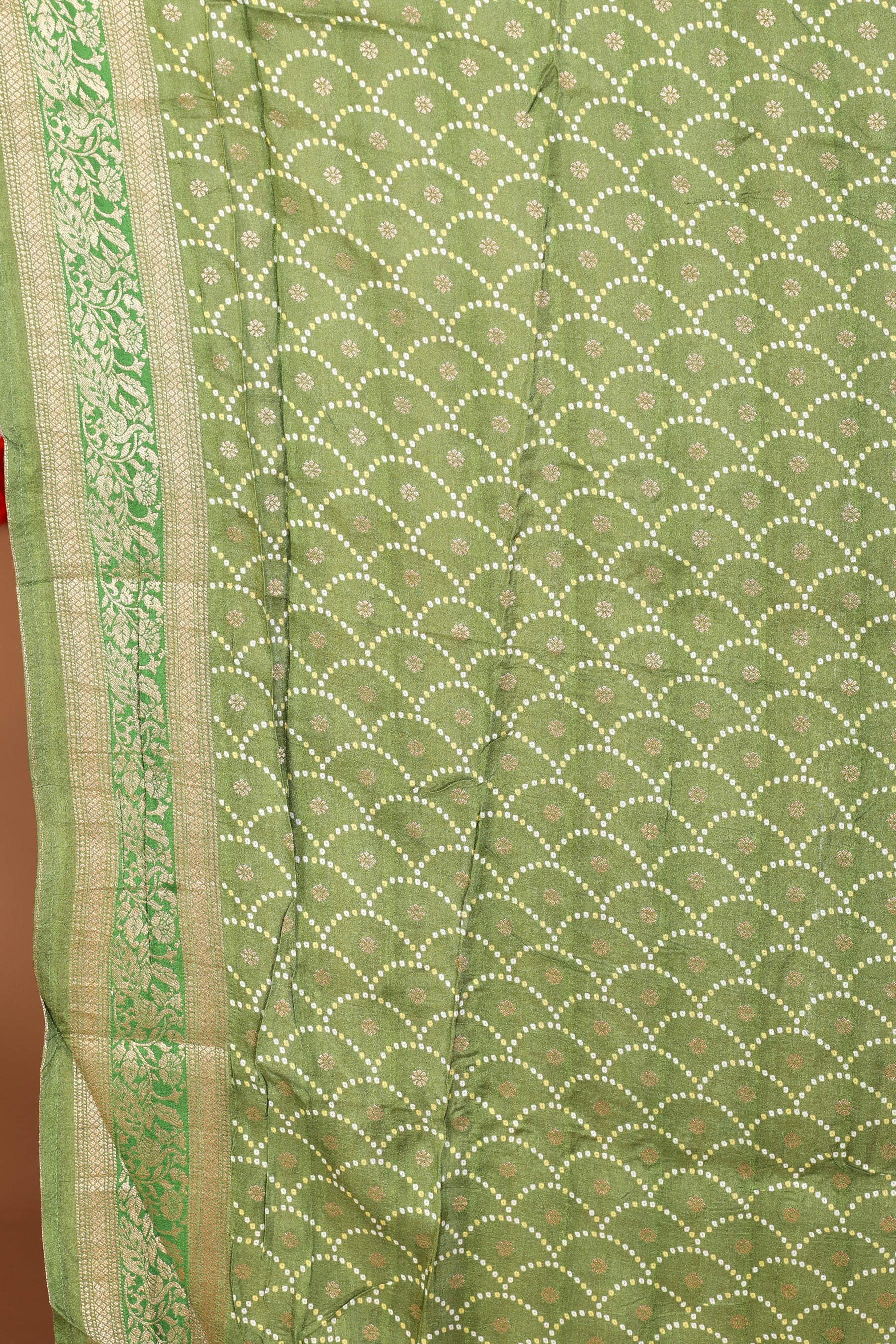 Green Blended Printed Silk Saree - Keya Seth Exclusive