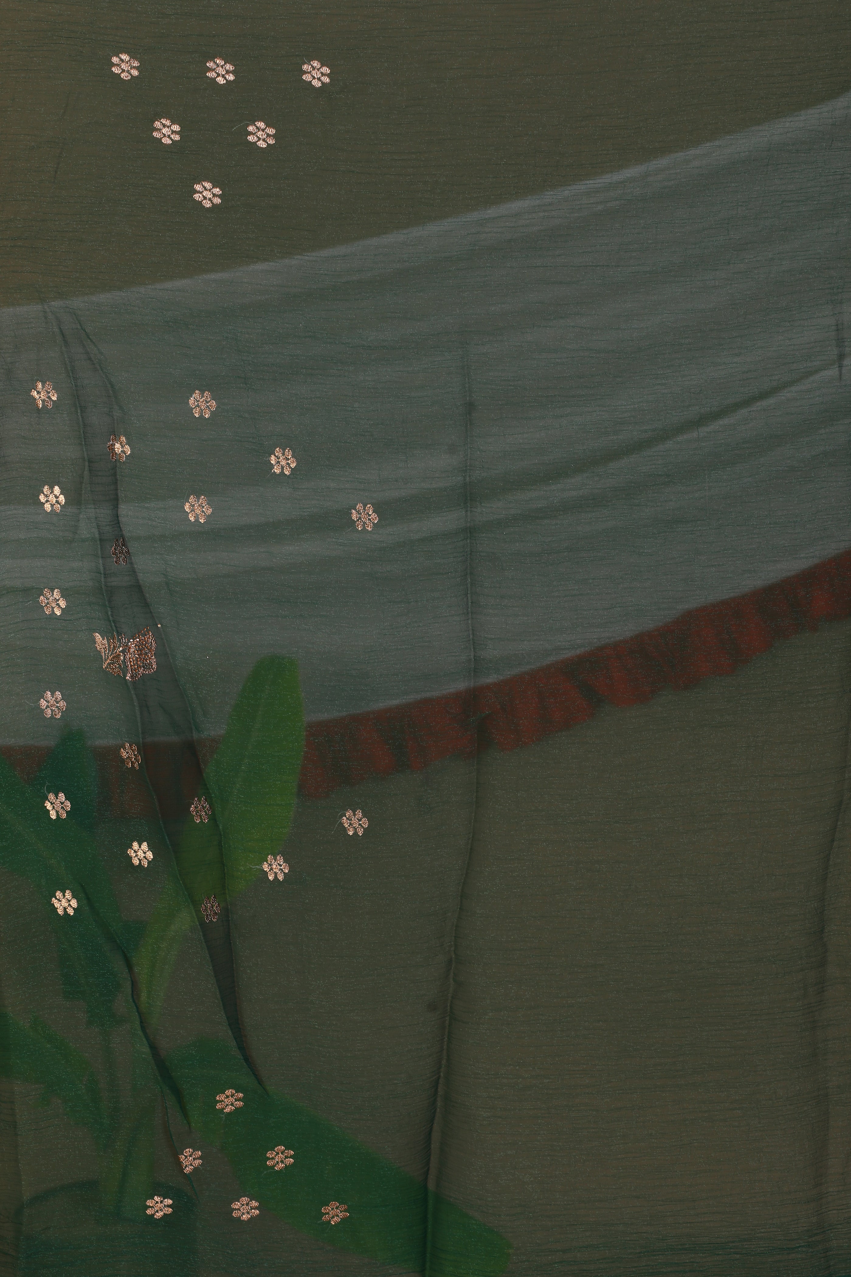 Green Blended Khaddi Saree - Keya Seth Exclusive
