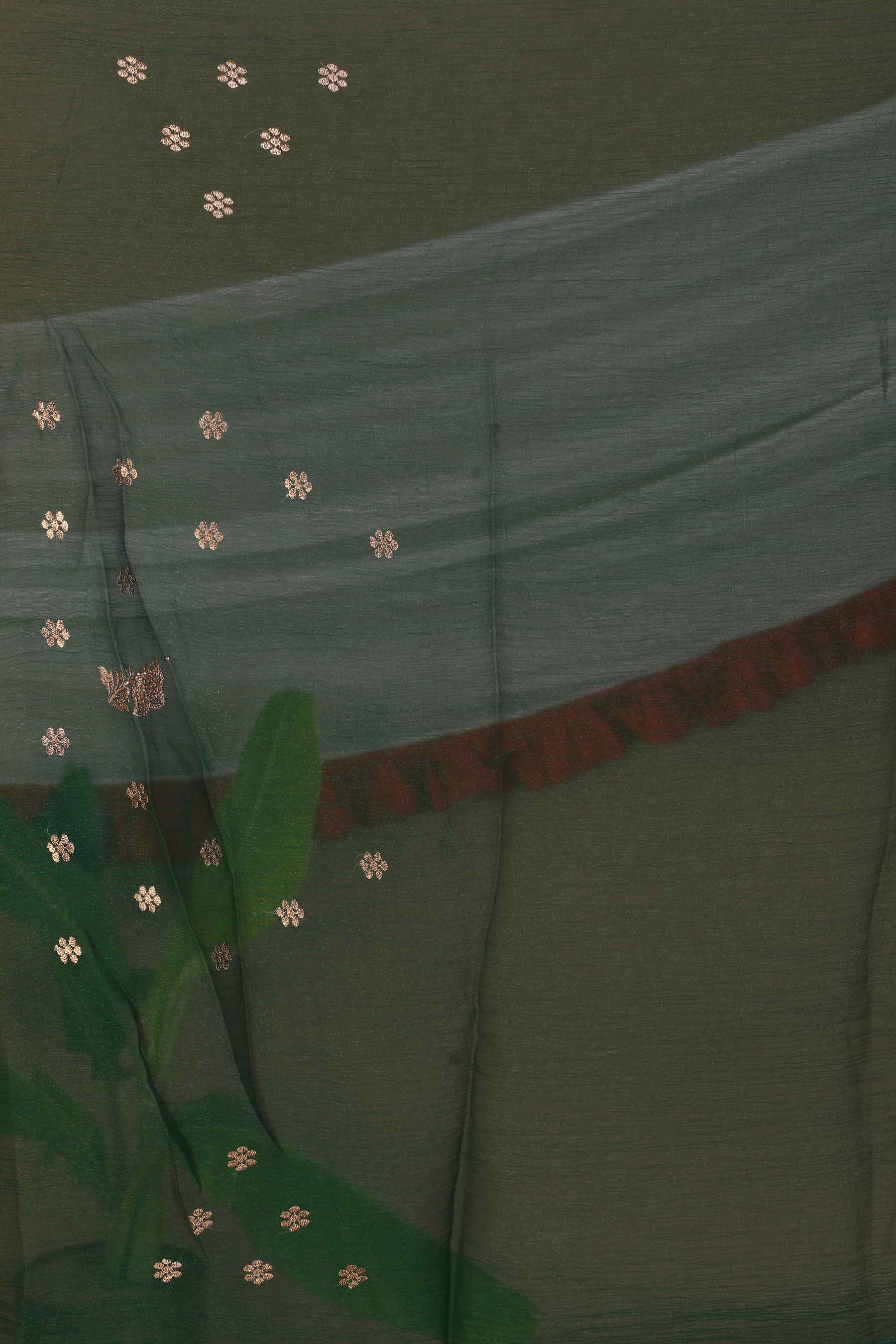 Green Blended Khaddi Saree - Keya Seth Exclusive